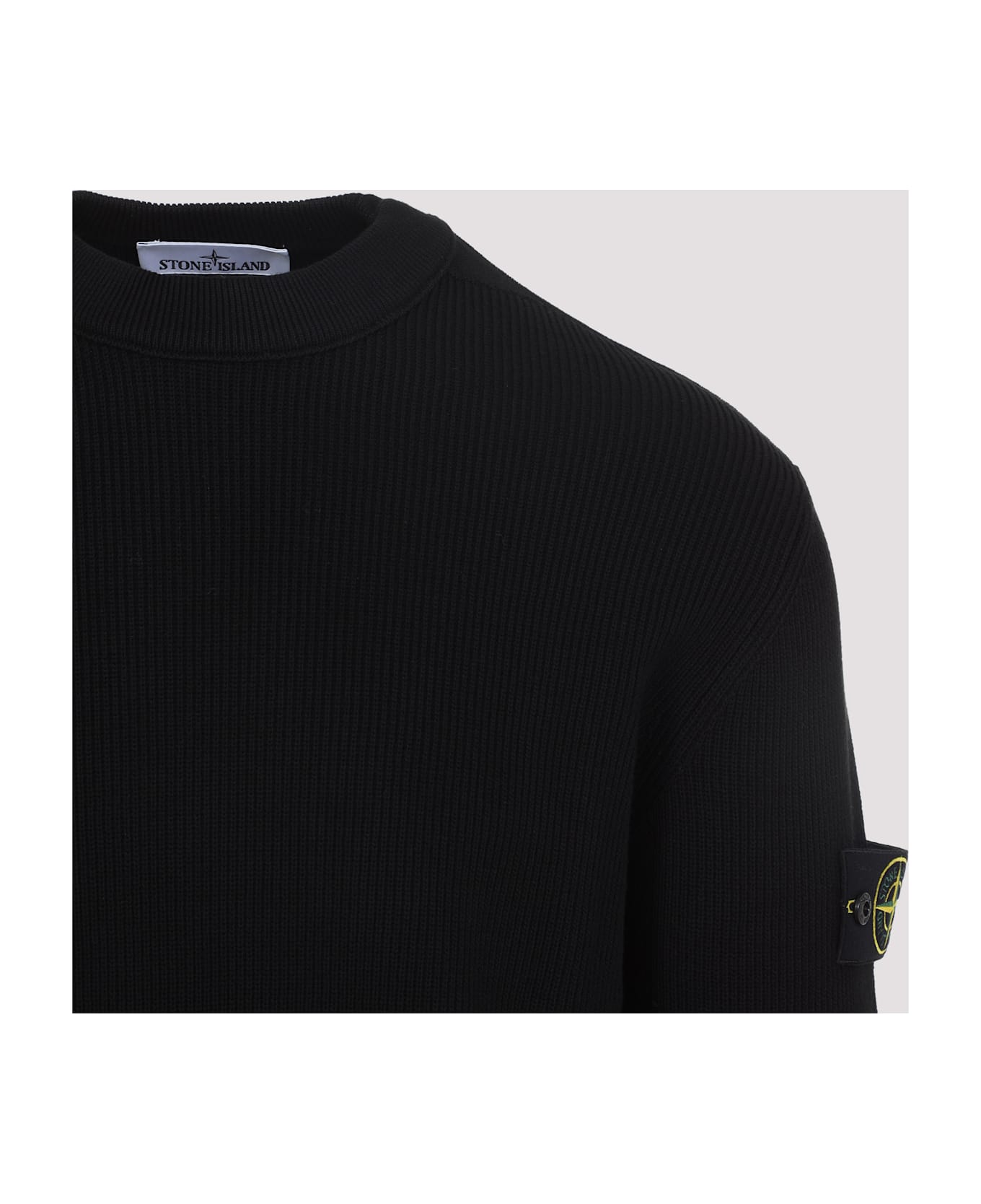 Stone Island Crew Neck Sweater - Black