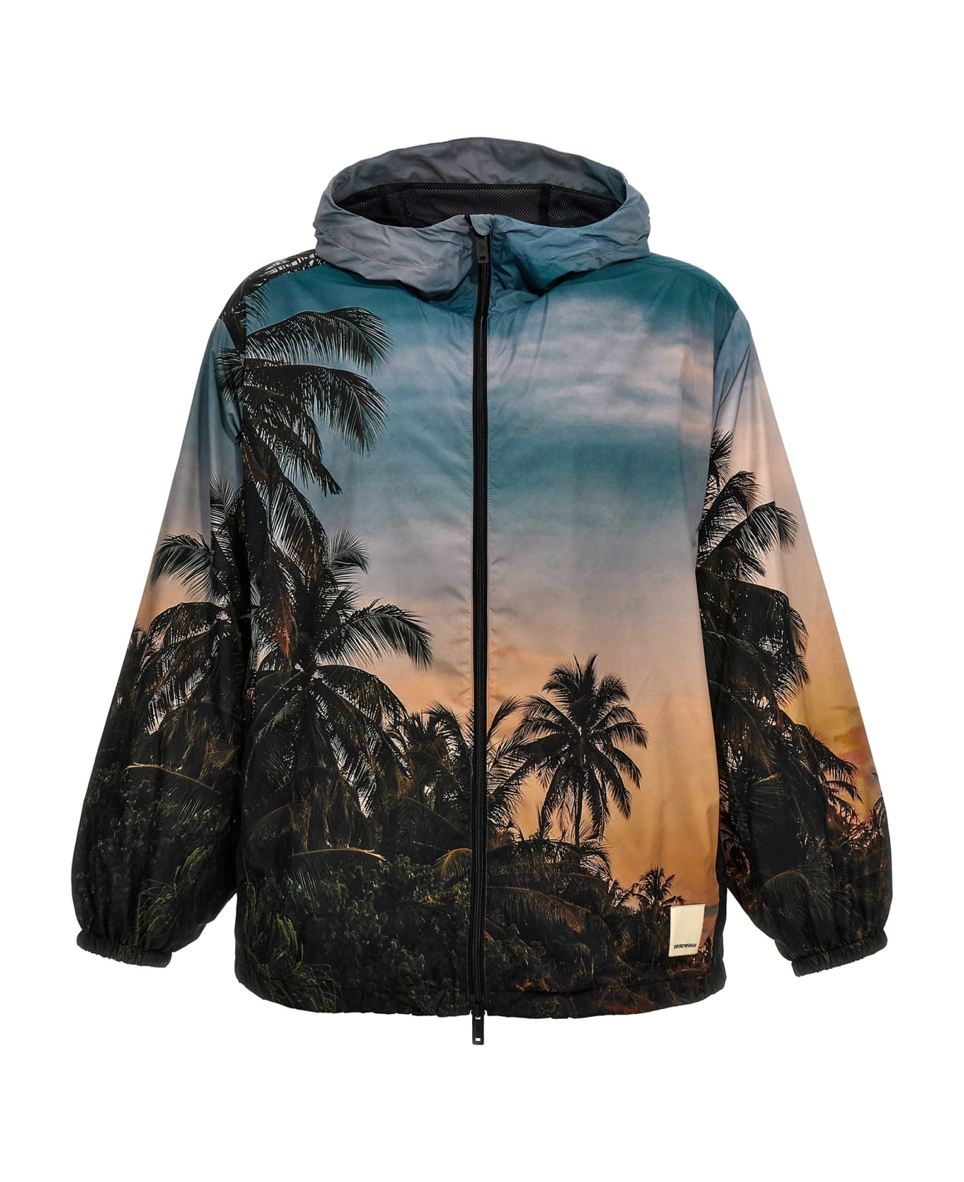Emporio Armani 'tropicale' Hooded Jacket - Multicolor
