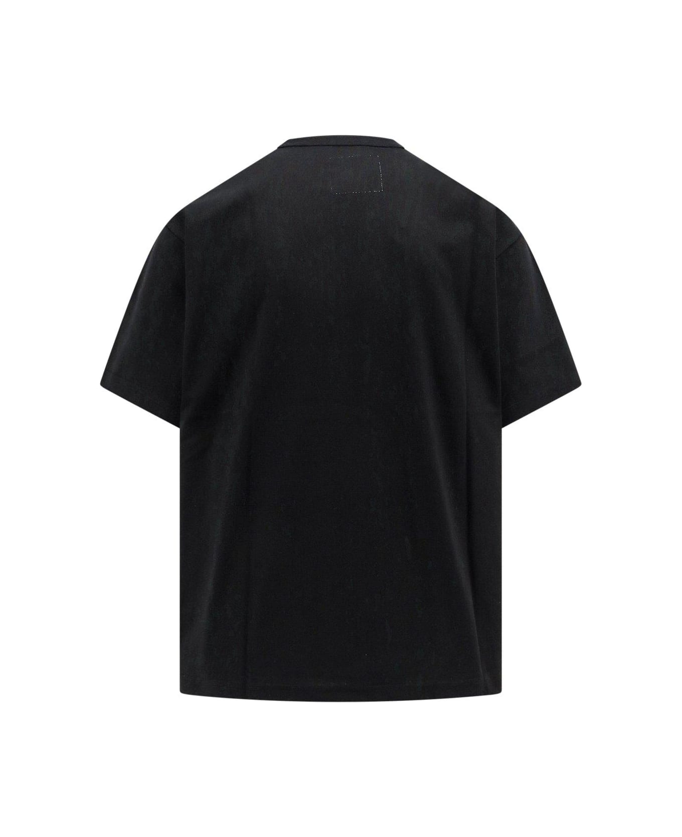 Sacai Logo Detailed Crewneck T-shirt - Black シャツ