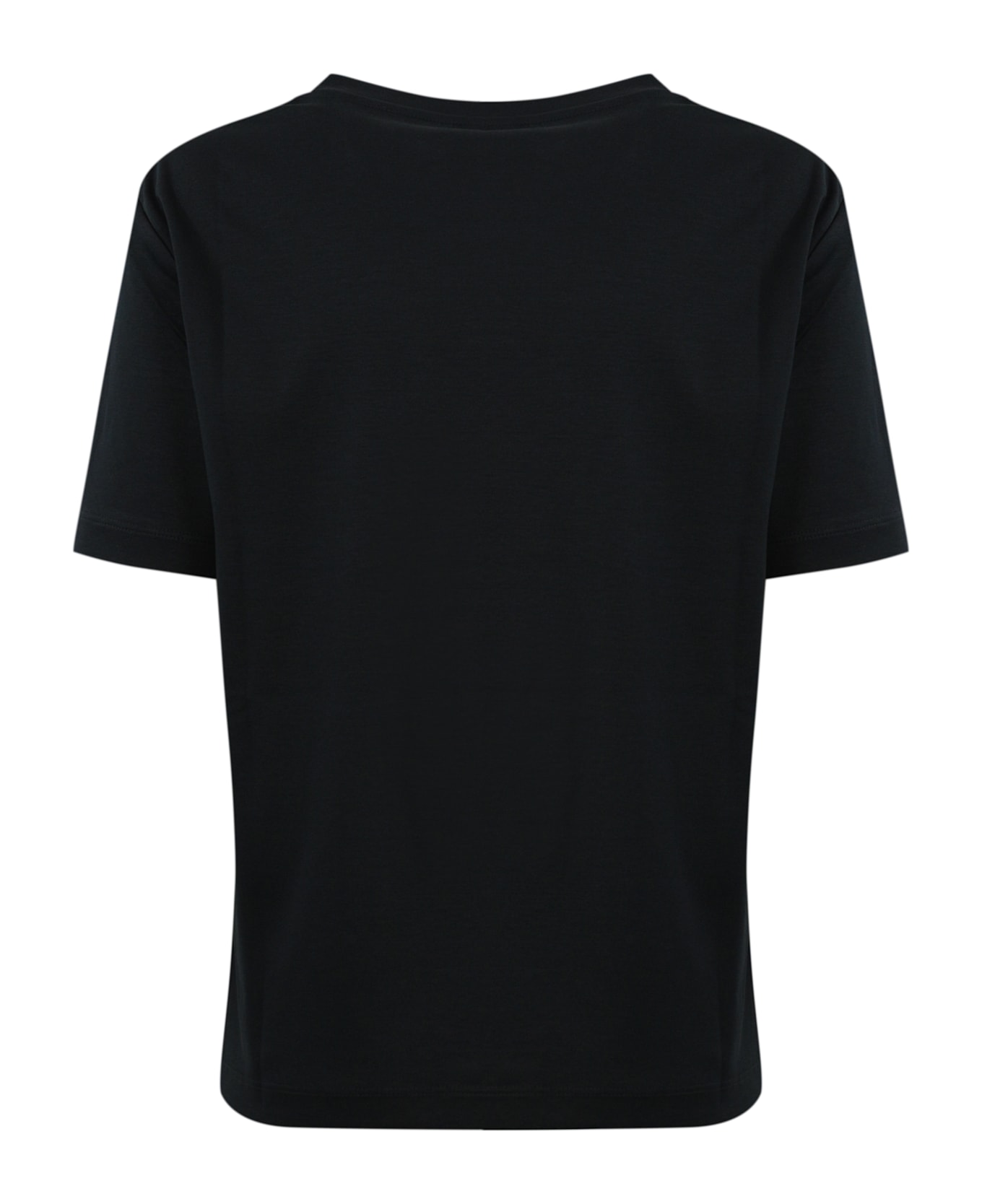 Max Mara Opunzia T-shirt In Interlock Jersey - Blu ricamo mm