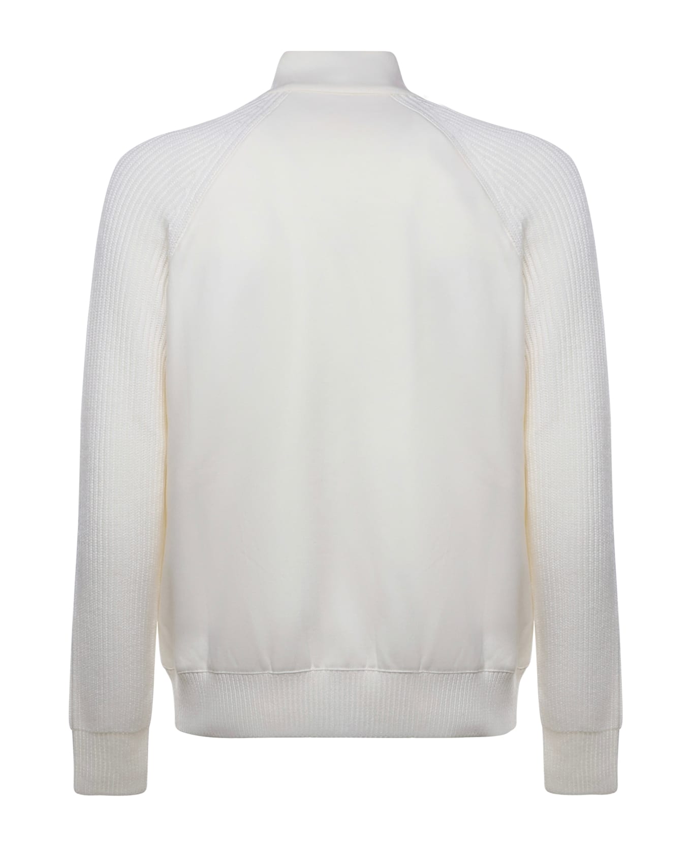 Eleventy Wool Zip-up Jacket - IVORY, SAND