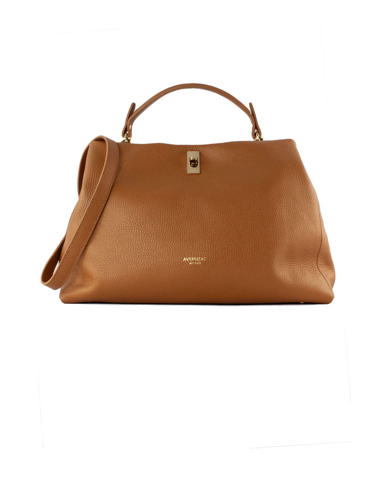 Avenue 67 Brown Grained Soft Leather Bag - Brown