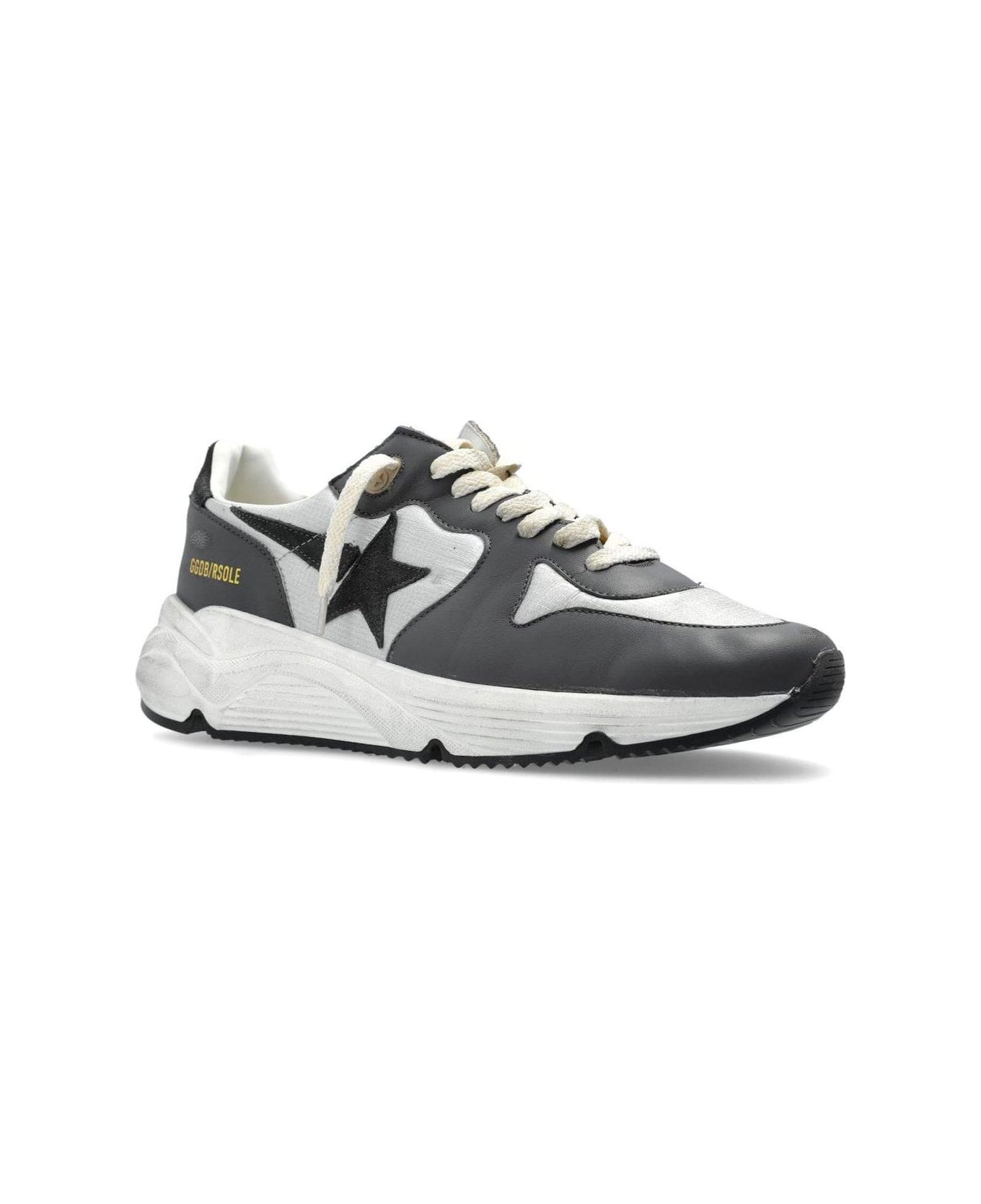 Golden Goose Running Sole Lace-up Sneakers - Silver