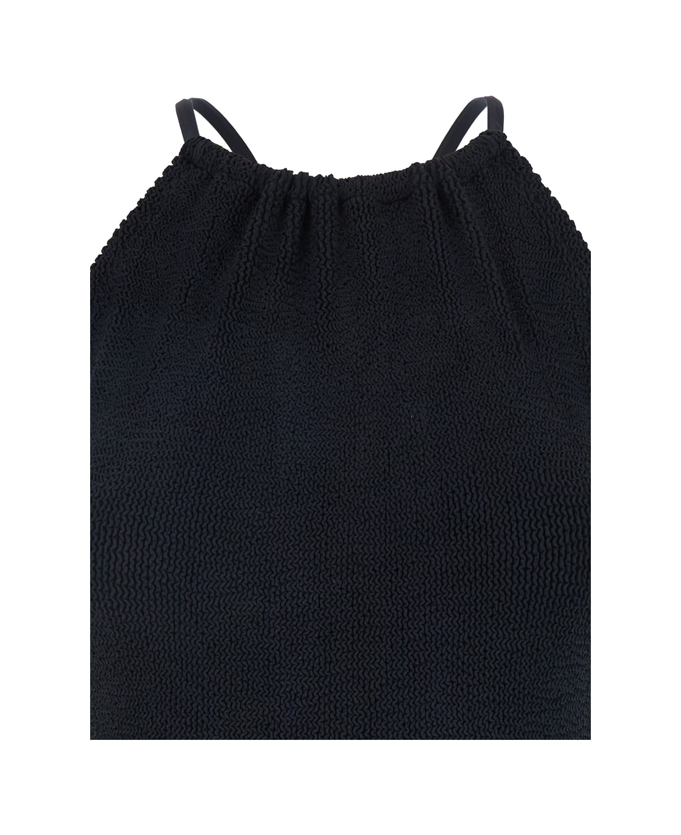 Hunza G 
portia
 Black Swimsuit With Criss-crossed Straps On The Rear In Tech Fabric Woman - Black