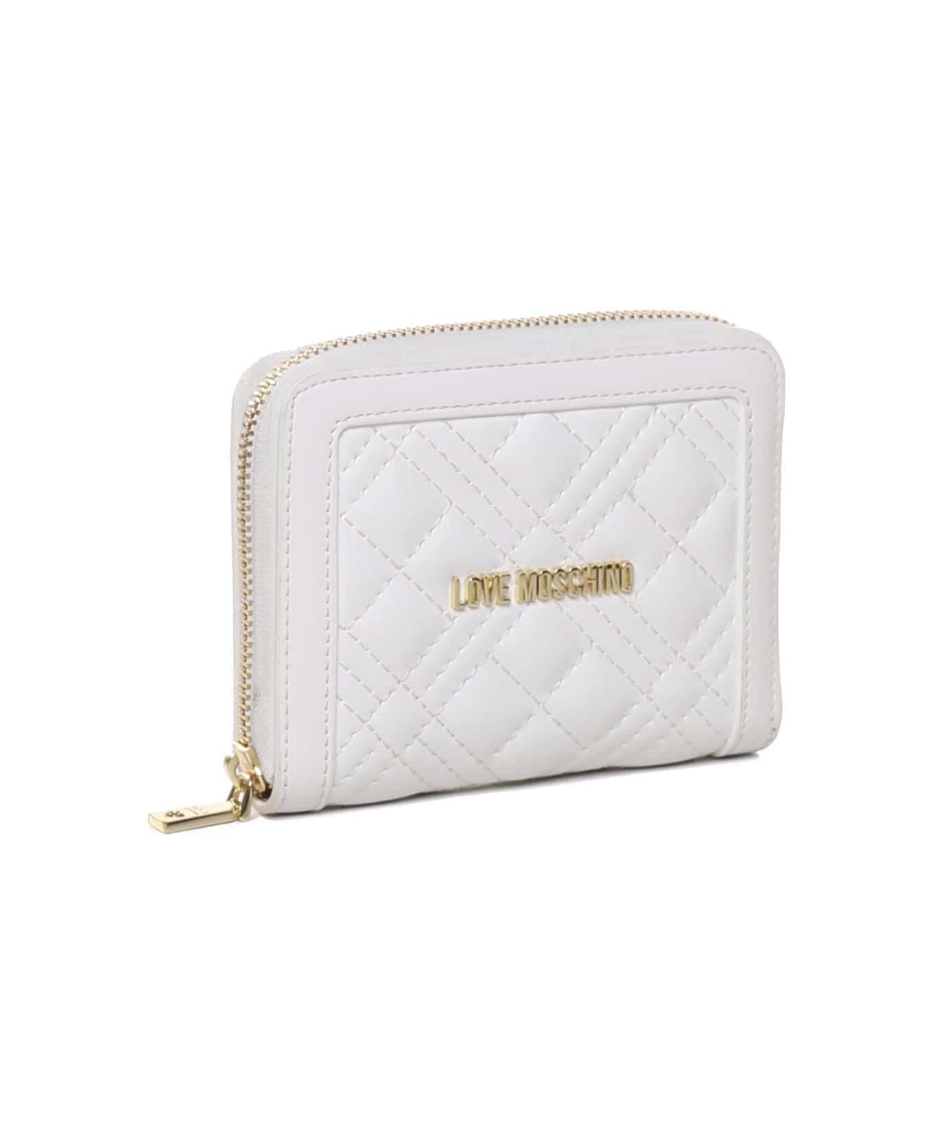 Love Moschino Quilted Wallet - Offwhite