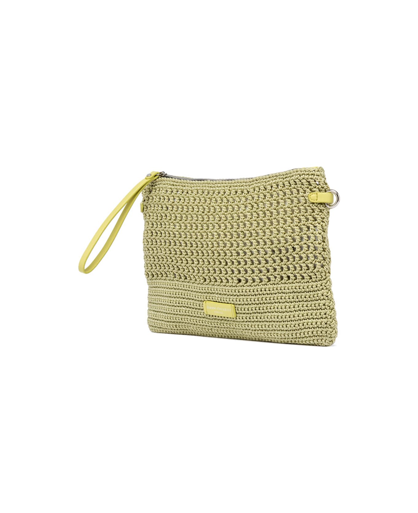 Gianni Chiarini Yellow Victoria Clutch Bag In Crochet Fabric - SUNNY LIGHT