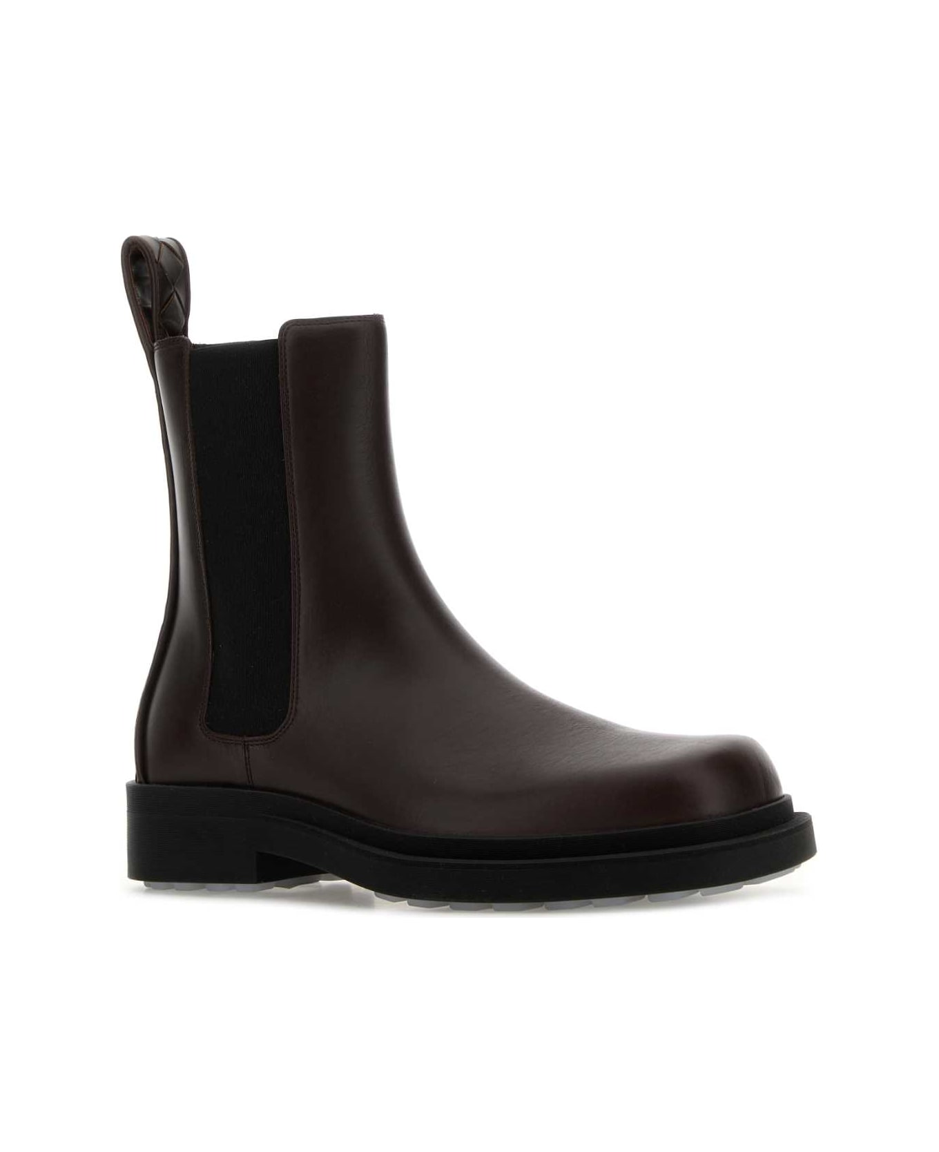 Bottega Veneta Dark Brown Leather Chelsea Ben Ankle Boots - TOFFEE