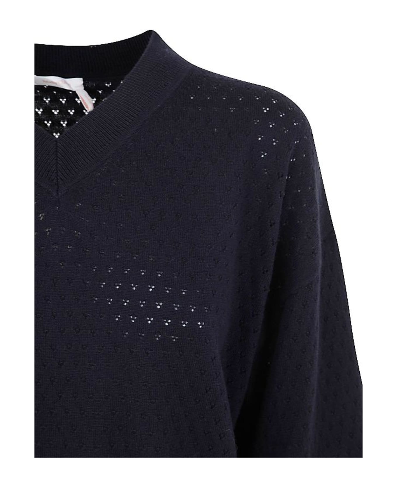 See by Chloé Cotton And Cashmere Pullover - Blue