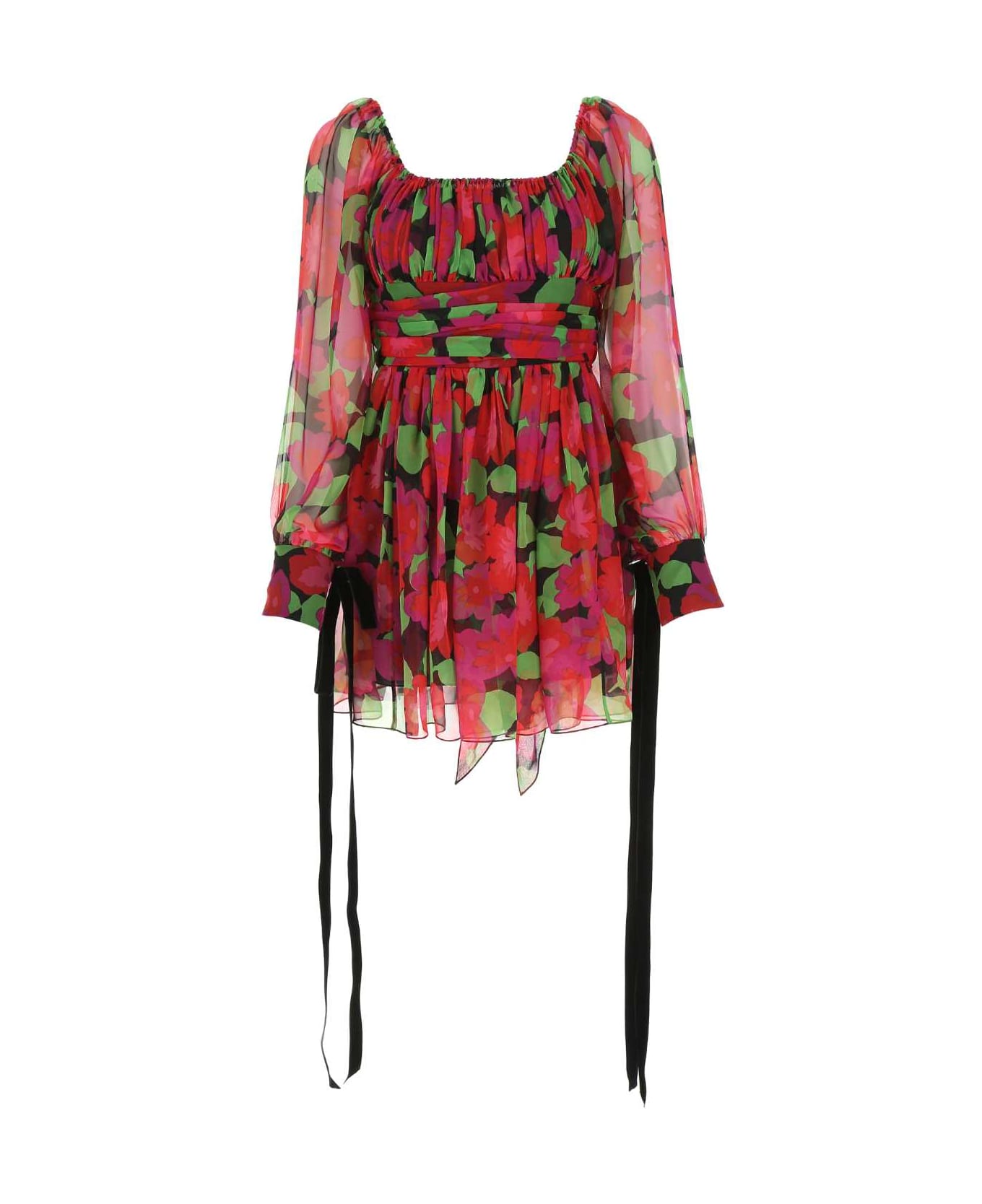 Saint Laurent Printed Silk Mini Dress - 1052