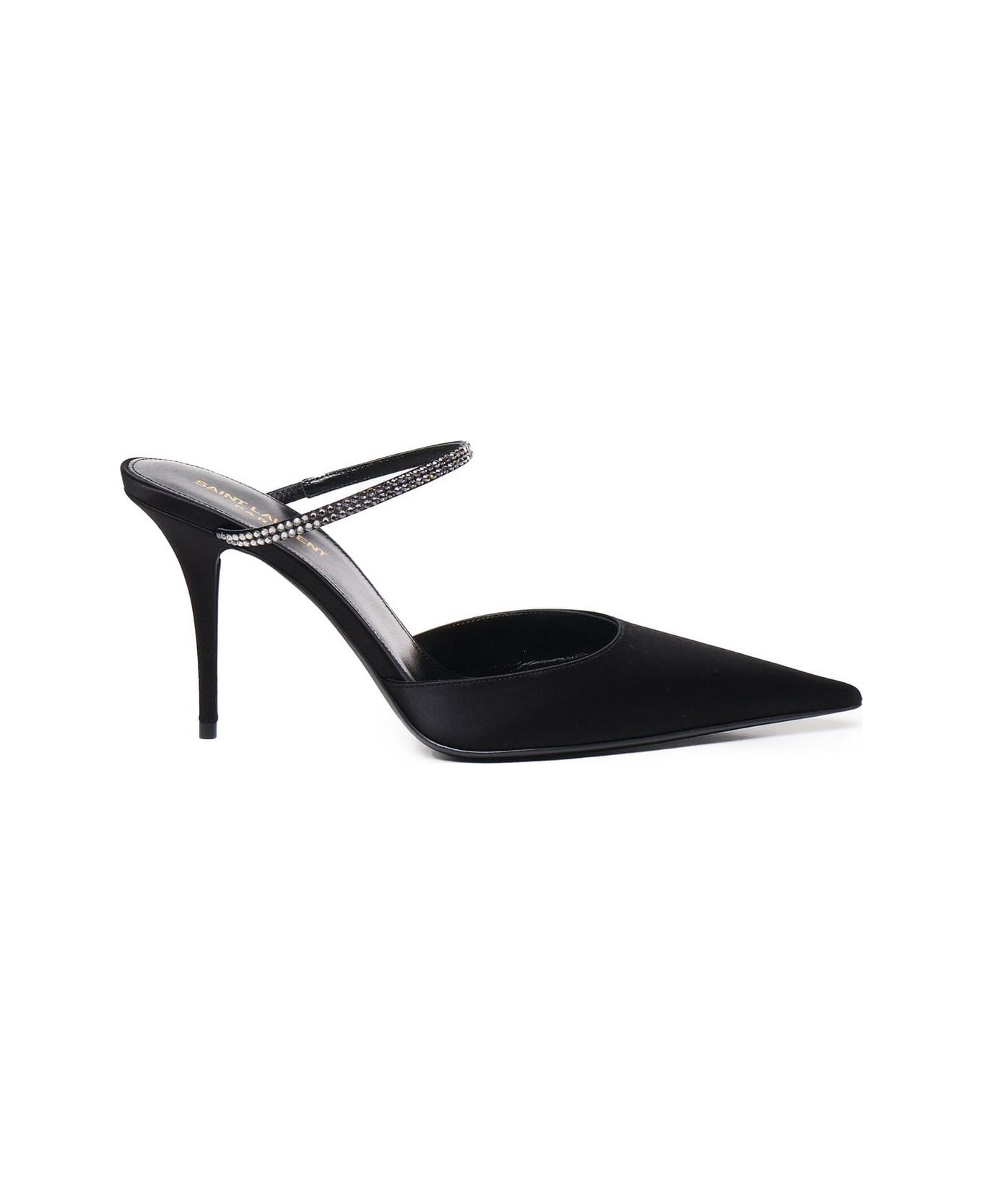 Saint Laurent Barbara Embellished Pointed Toe Pumps - Nero