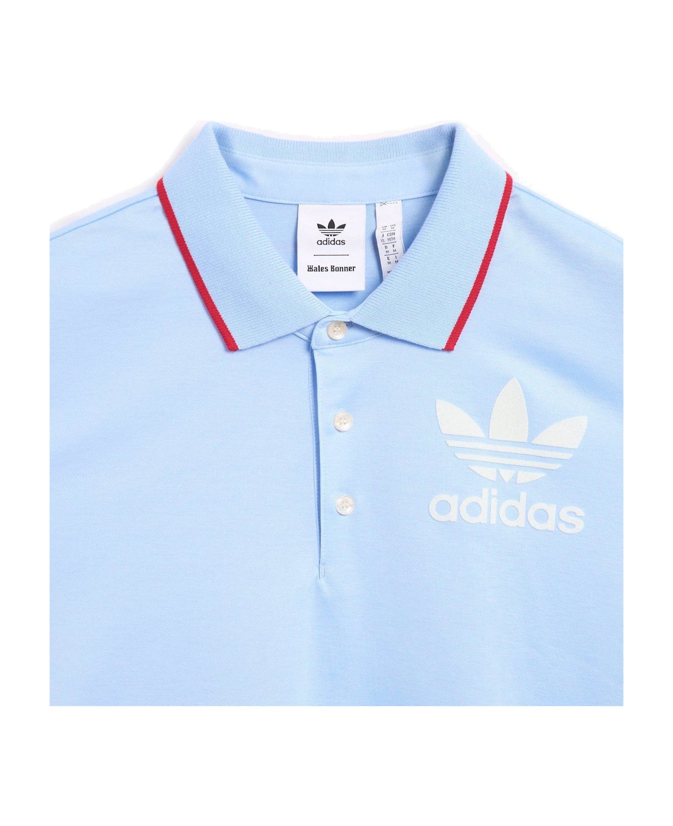 Adidas Originals by Wales Bonner X Wales Bonner Short Sleeved Polo Shirt - cyan