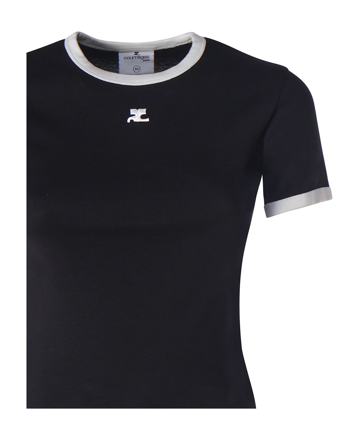 Courrèges Logo T-shirt - Black