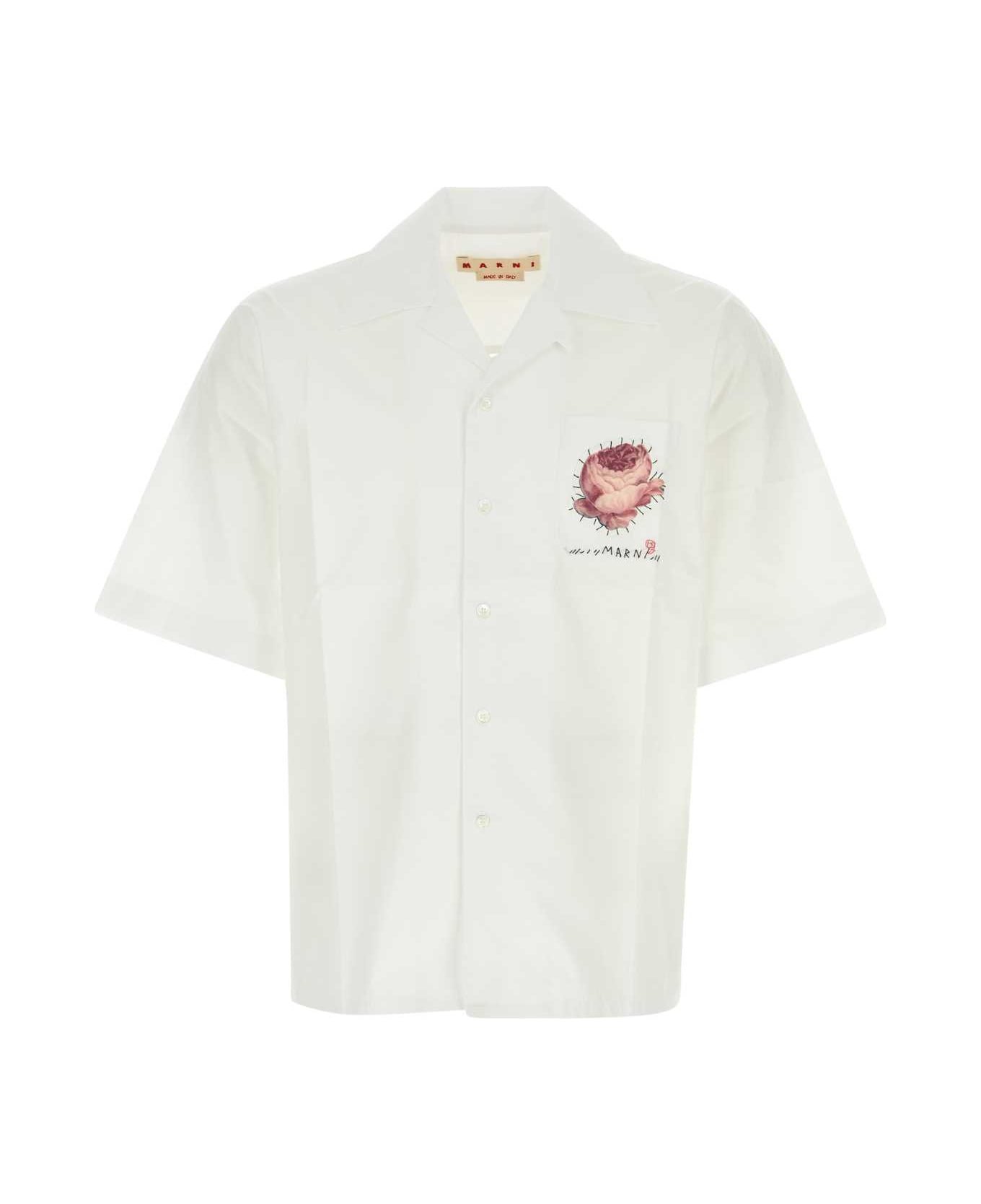 Marni White Poplin Shirt - LILYWHITE