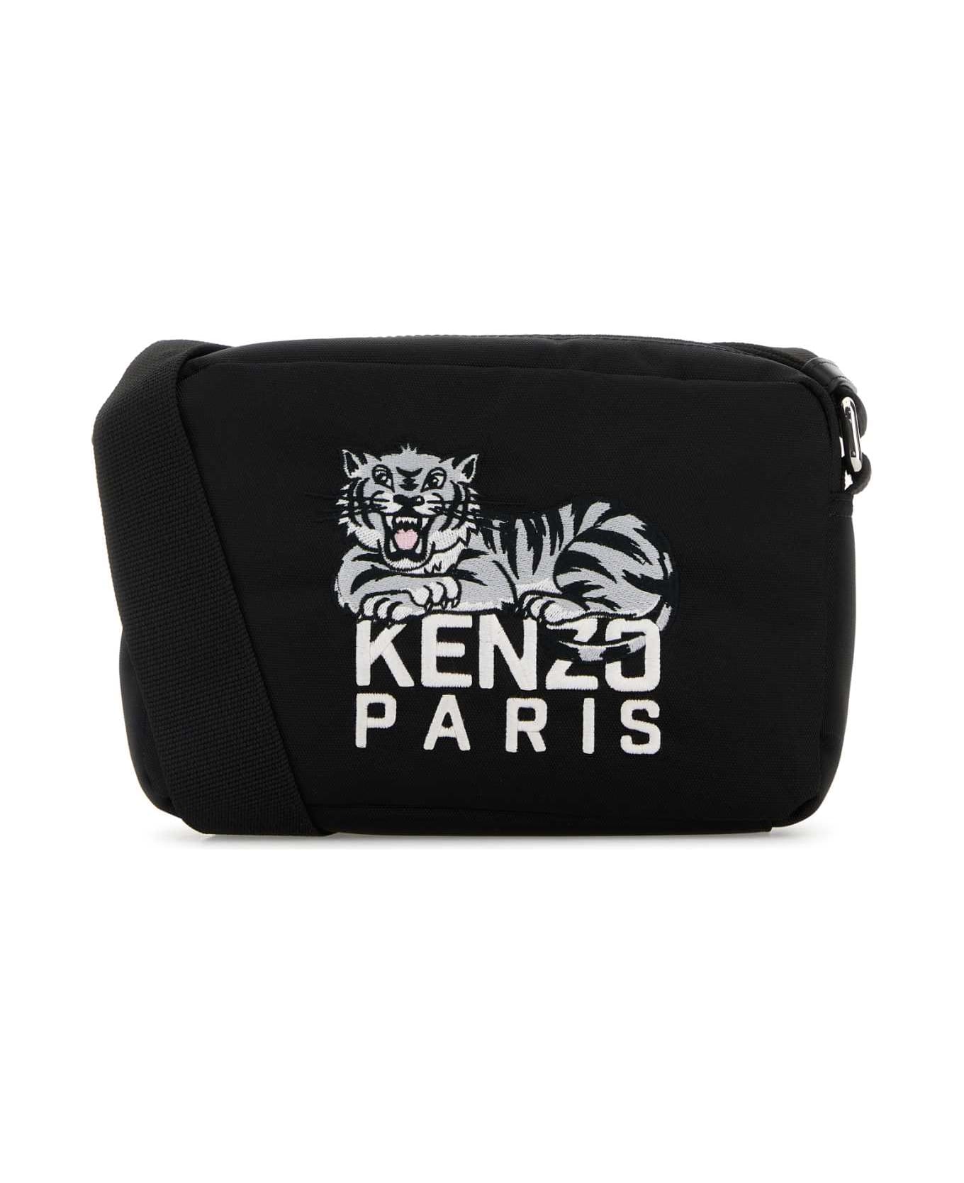 Kenzo Black Fabric Kenzo Happy Tiger Crossbody Bag - BLACK
