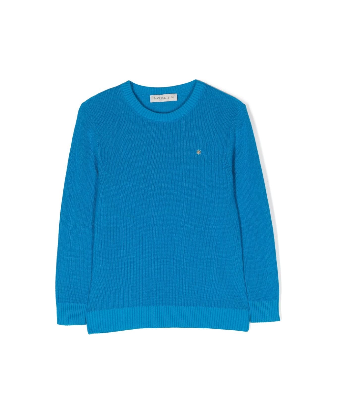 Manuel Ritz Light Blue Chill Neck Sweater - Light blue
