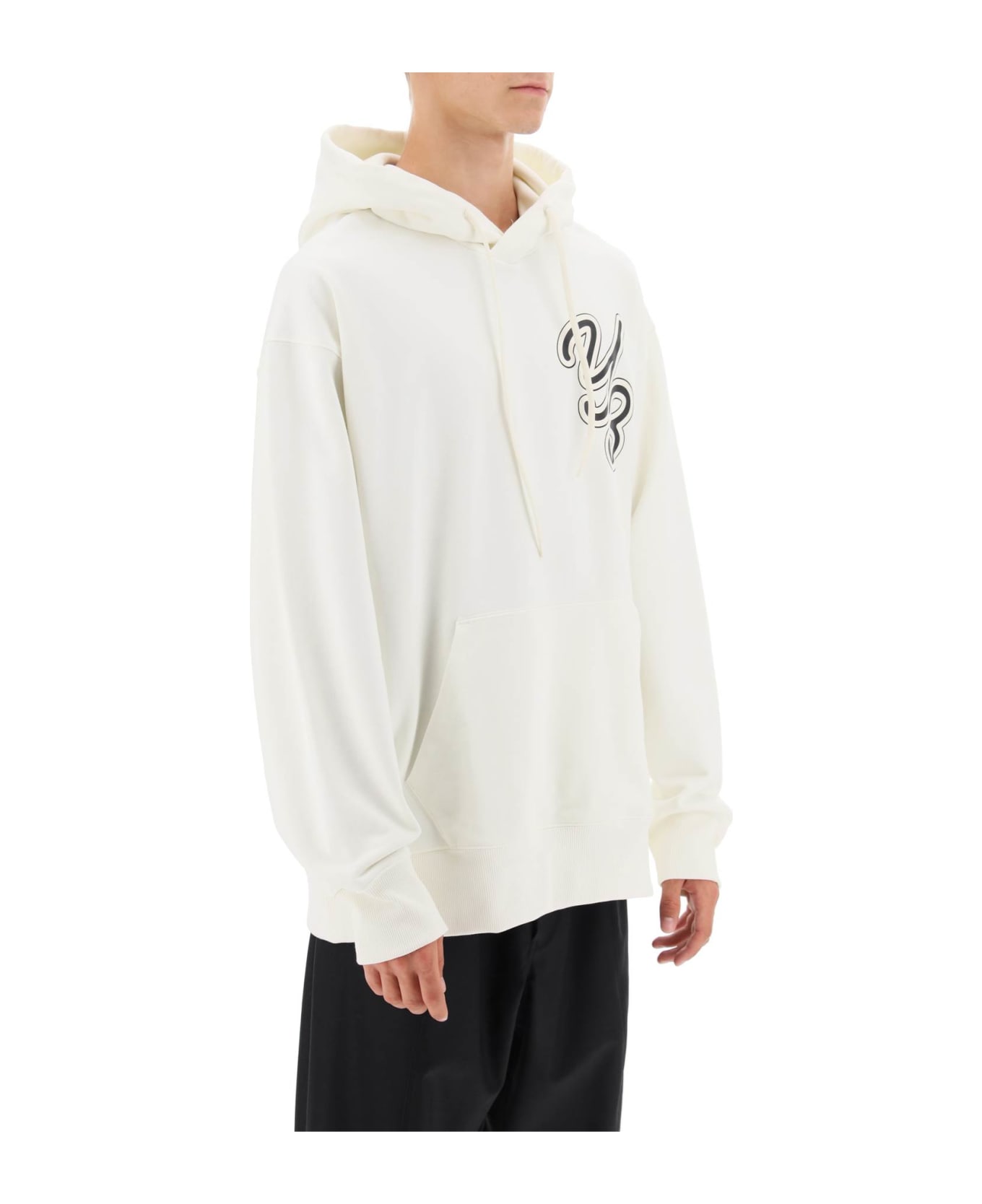 Y-3 Hoodie With Logo Print - OFF WHITE (White)