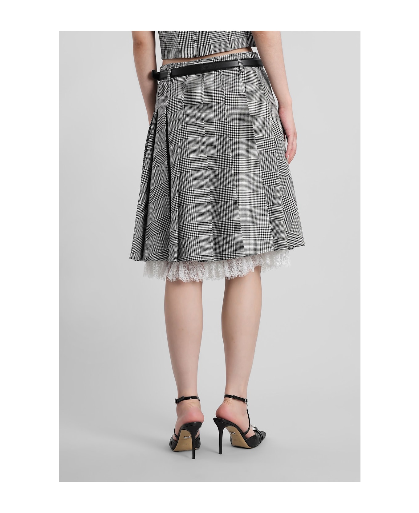 self-portrait Skirt In Black Polyester - BLACK