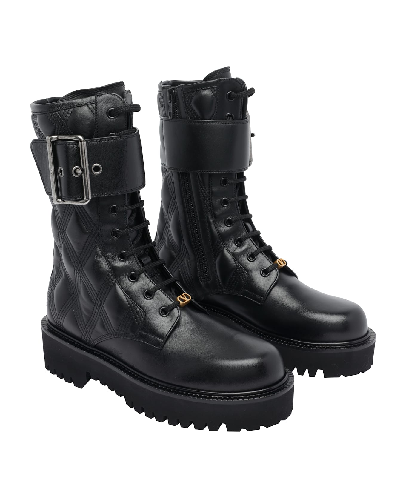 Valentino Garavani Valentino Combat Booties - Black