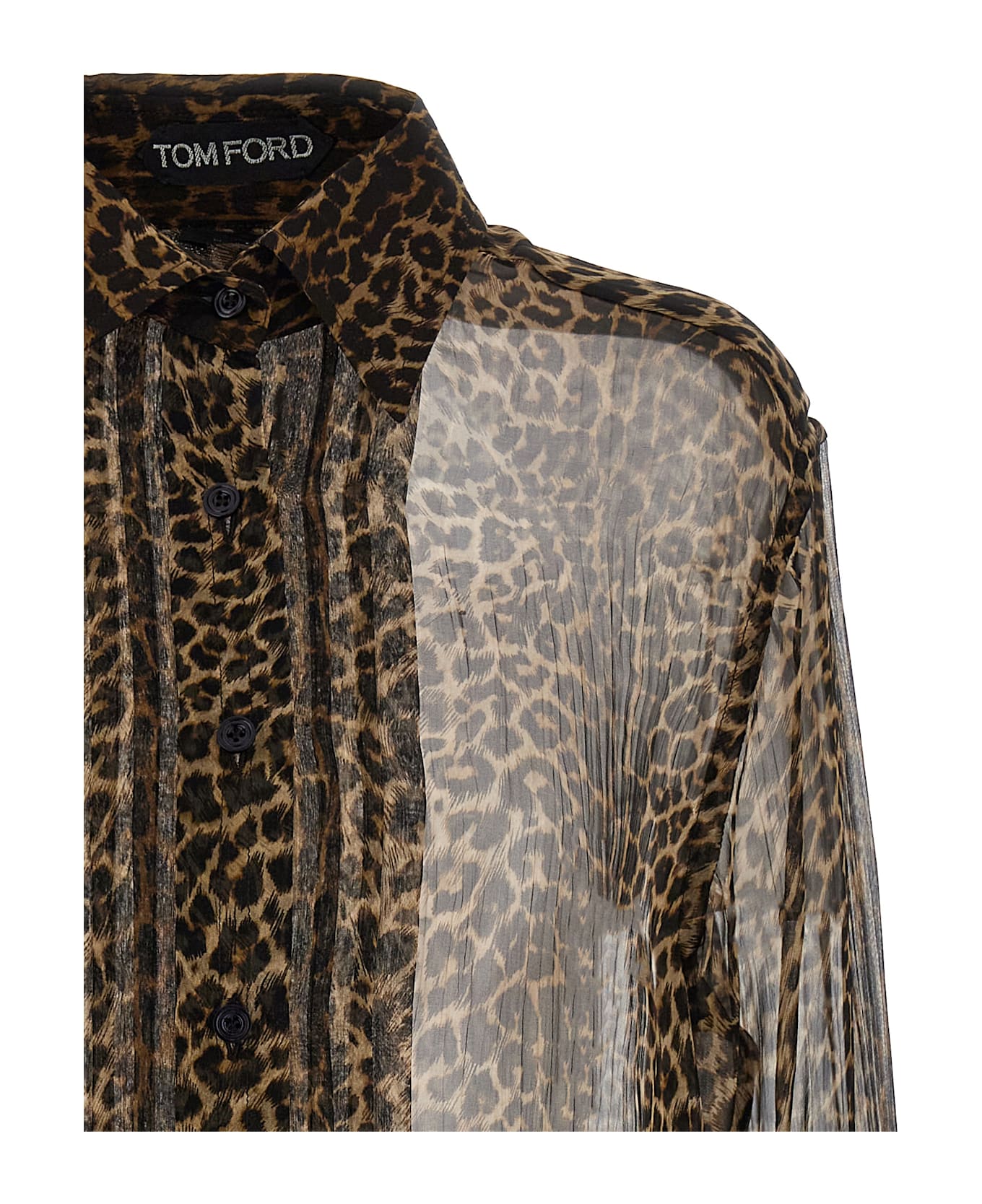 Tom Ford Animal Shirt - LEOPARD BROWN 
BLACK