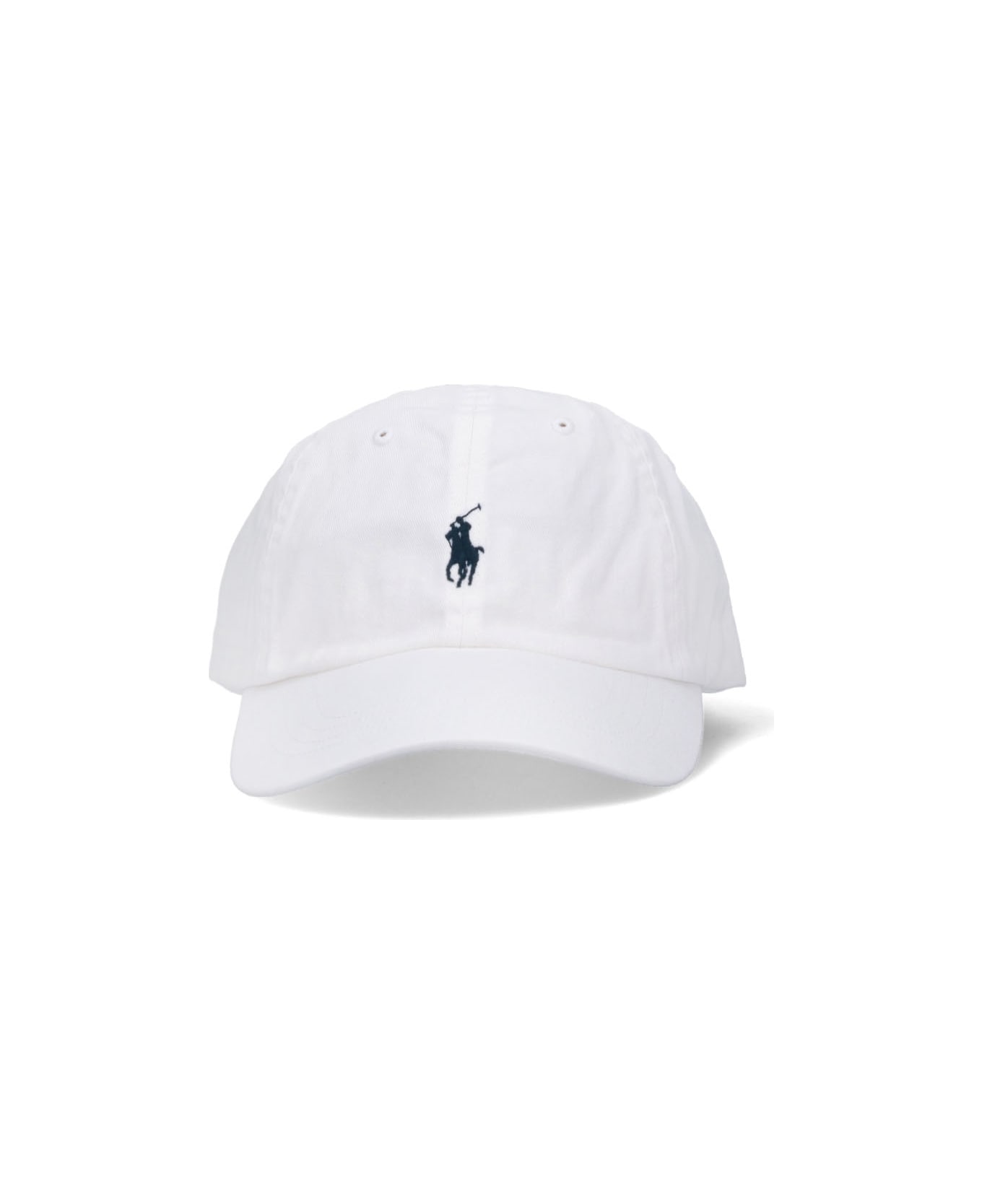 Polo Ralph Lauren Logo Embroidered Baseball Cap - White