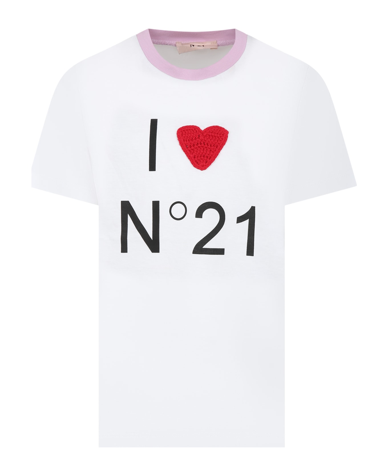 N.21 White T-shirt For Girl - White Tシャツ＆ポロシャツ