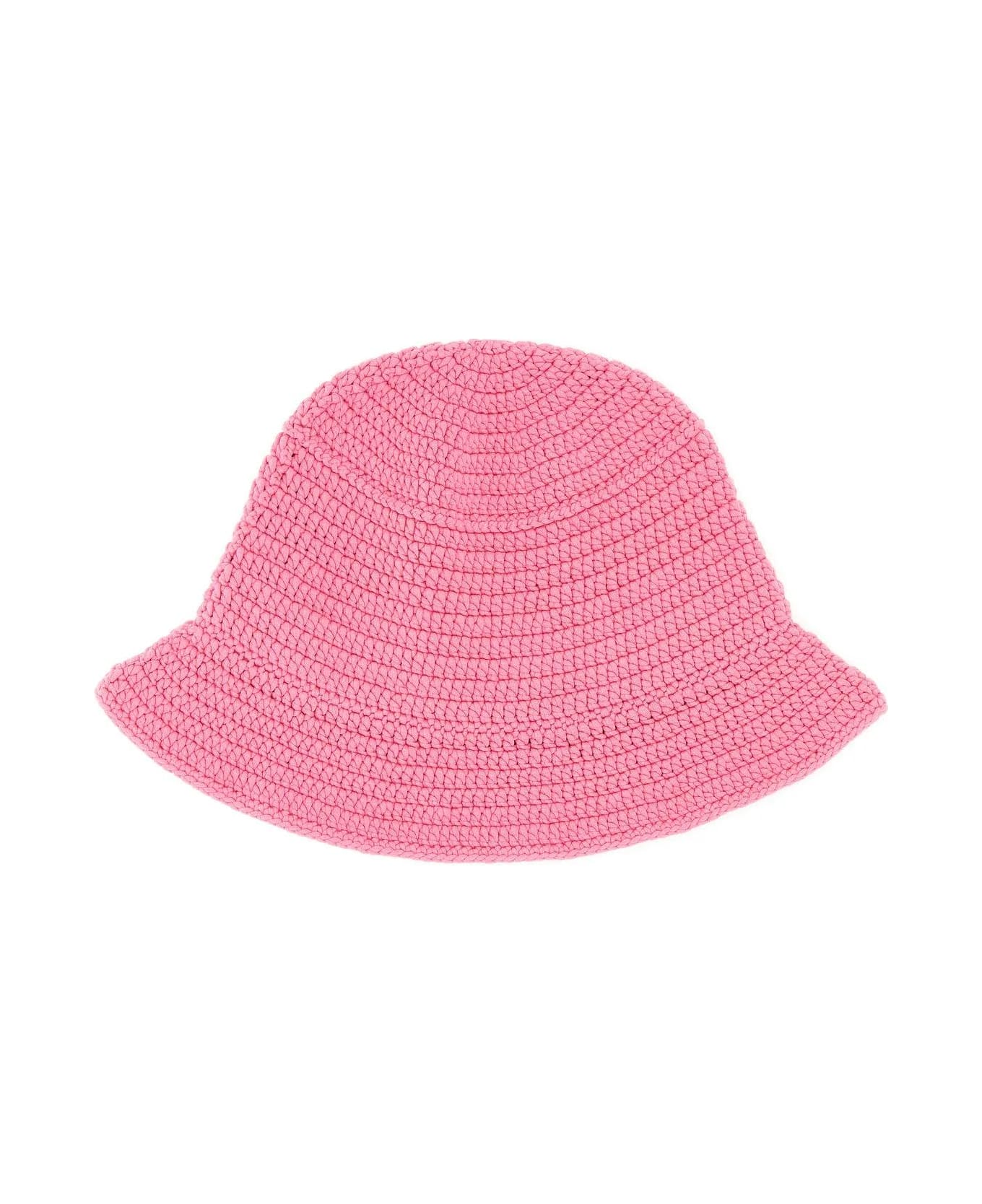 Burberry Pink Crochet Bucket Hat - Pink