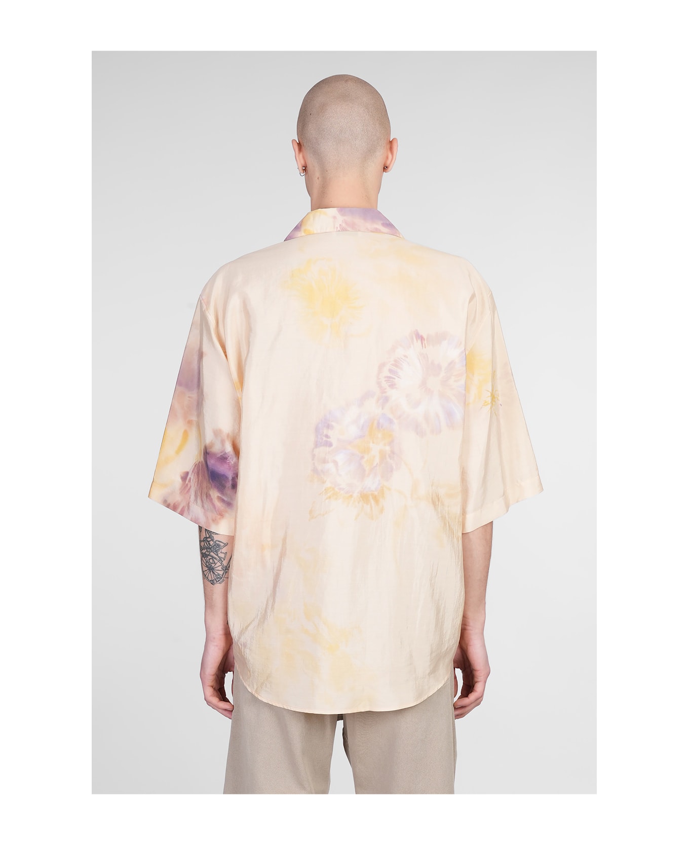 Lemaire Shirt In Yellow Silk - yellow