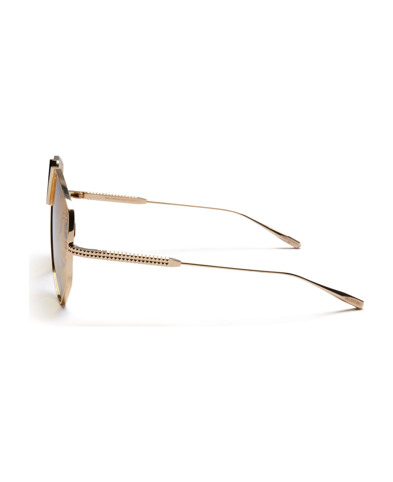 Valentino Eyewear Hexagon - Light Gold Sunglasses - Gold