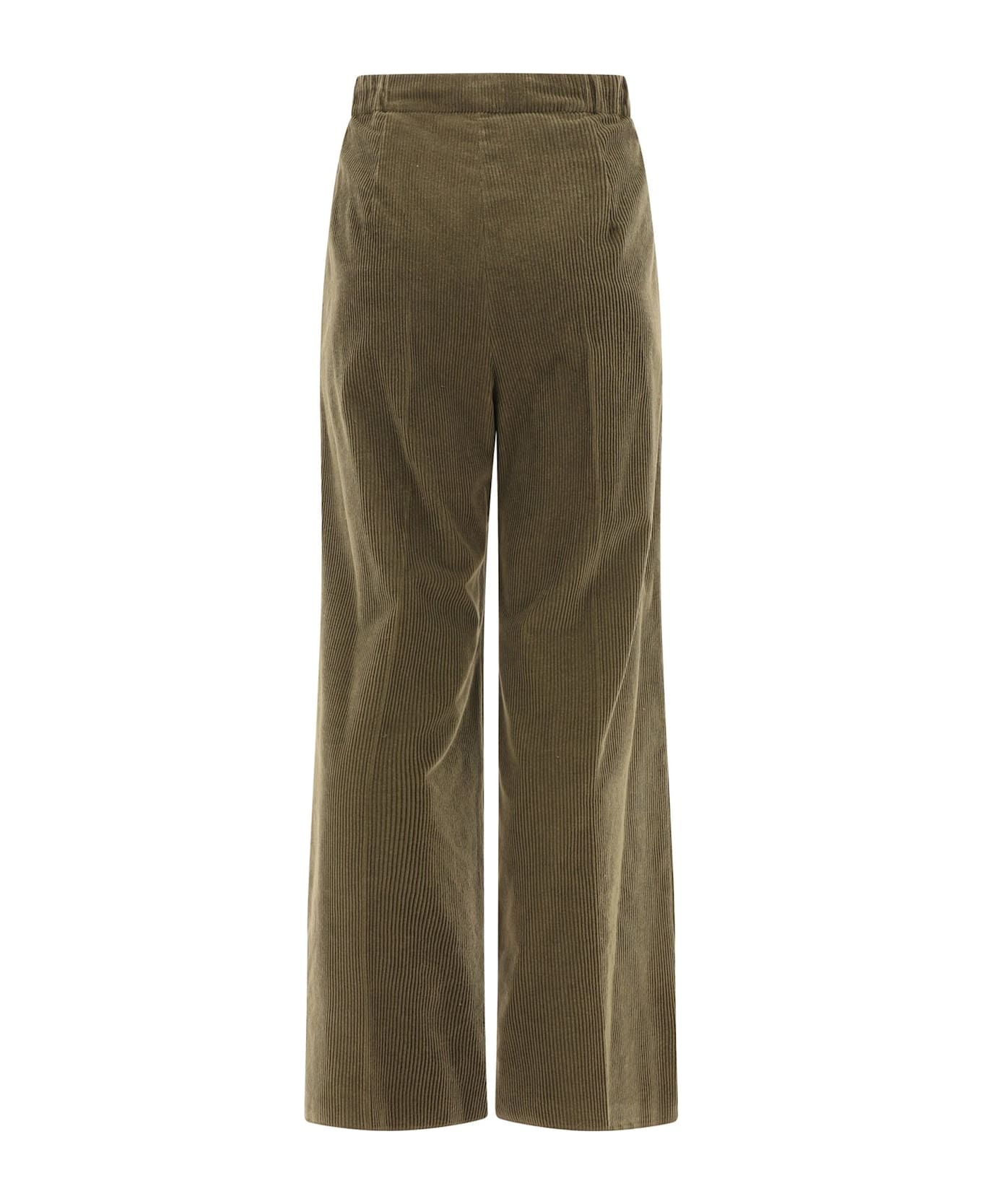 Max Mara Lerici Corduroy Drawstring Trousers - Green