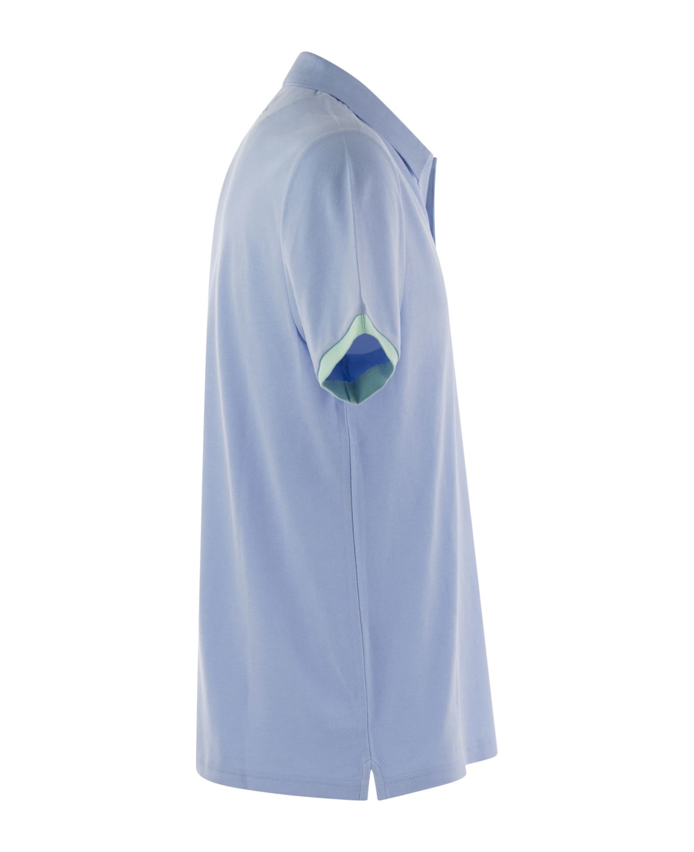 Vilebrequin Short-sleeved Cotton Polo Shirt - Light Blue