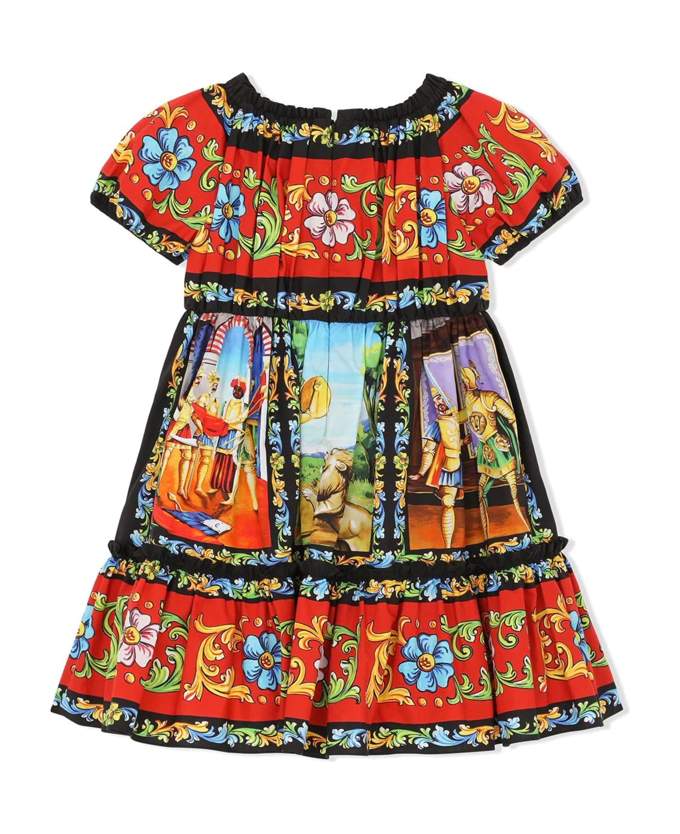 Dolce & Gabbana Multicolour Cotton Dress - Multicolor