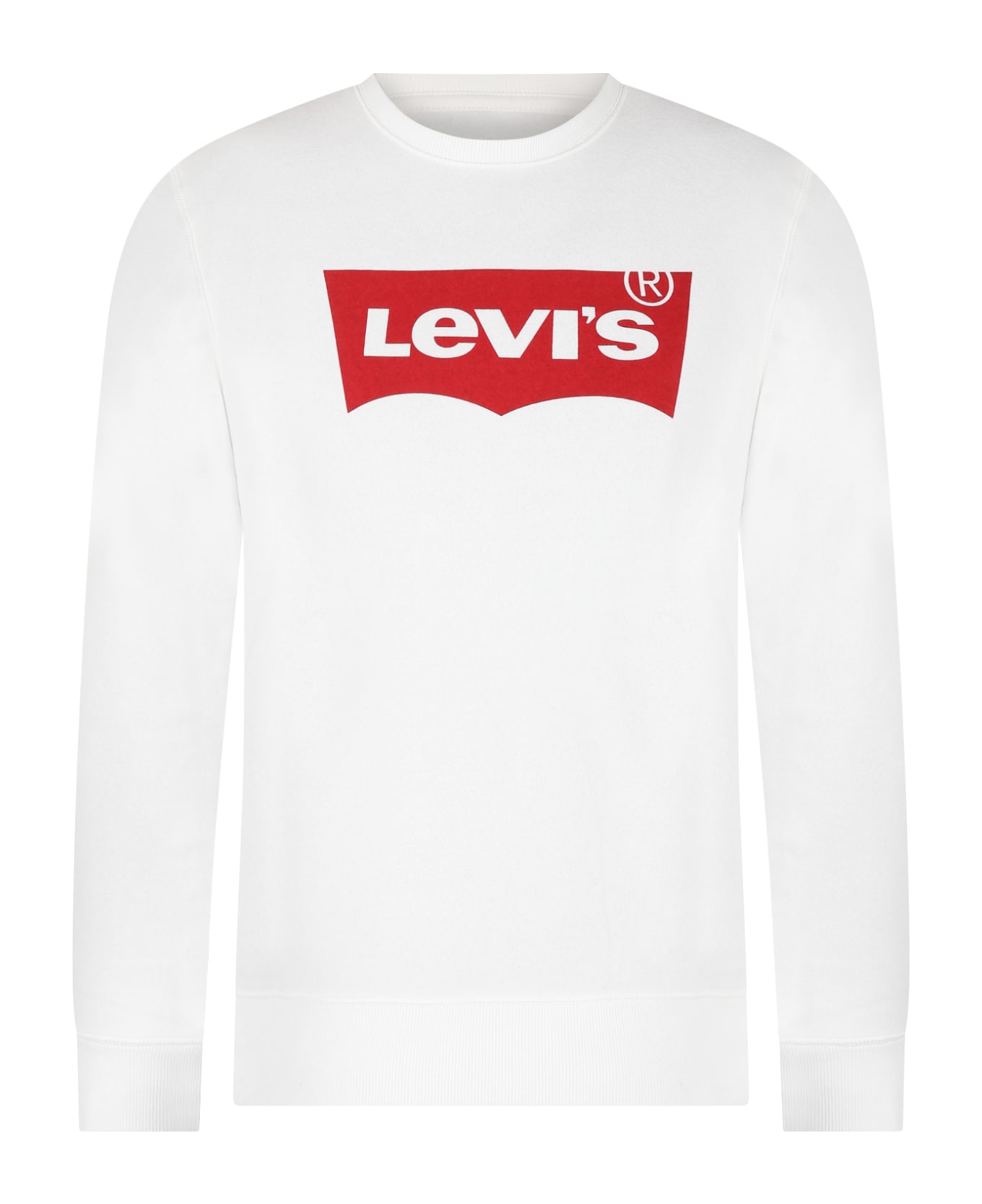 Levi's White Sweatshirt For Kids With Logo - White