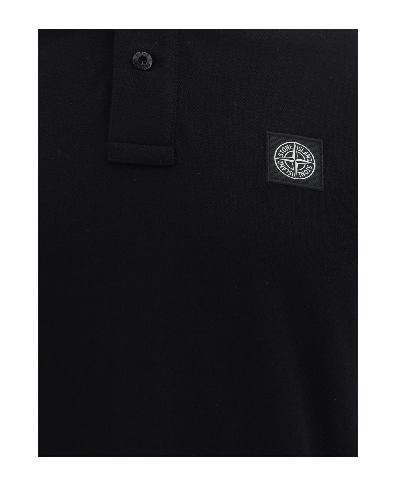 Stone Island Slim Fit Polo Polo Shirt - Black ポロシャツ