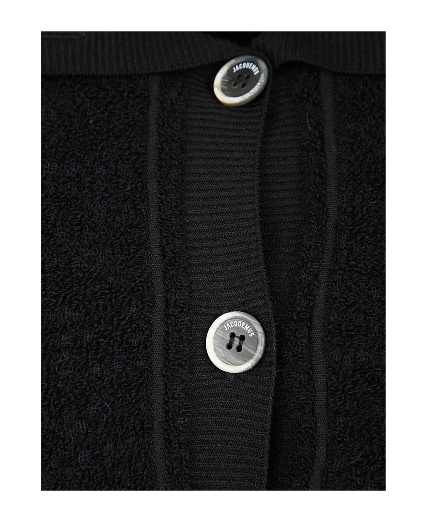 Jacquemus Le Cardigan Campana Collar Neck Detail - Black