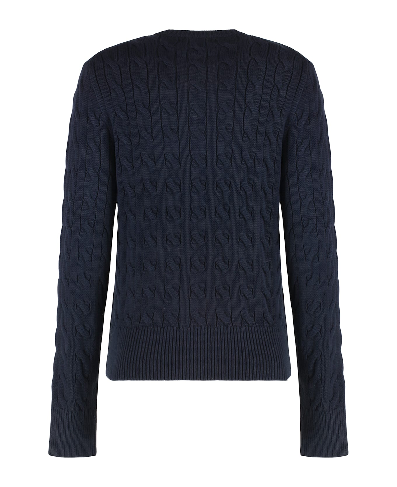 Polo Ralph Lauren Sweater With Cable Knit In Cotton - blue