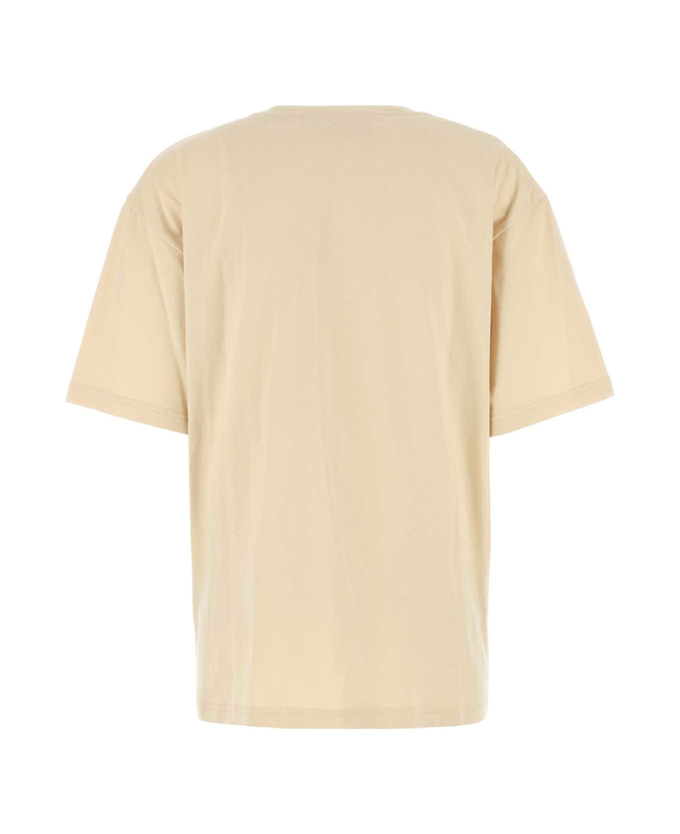 Valentino Garavani Cream Cotton T-shirt - BETULLANERO