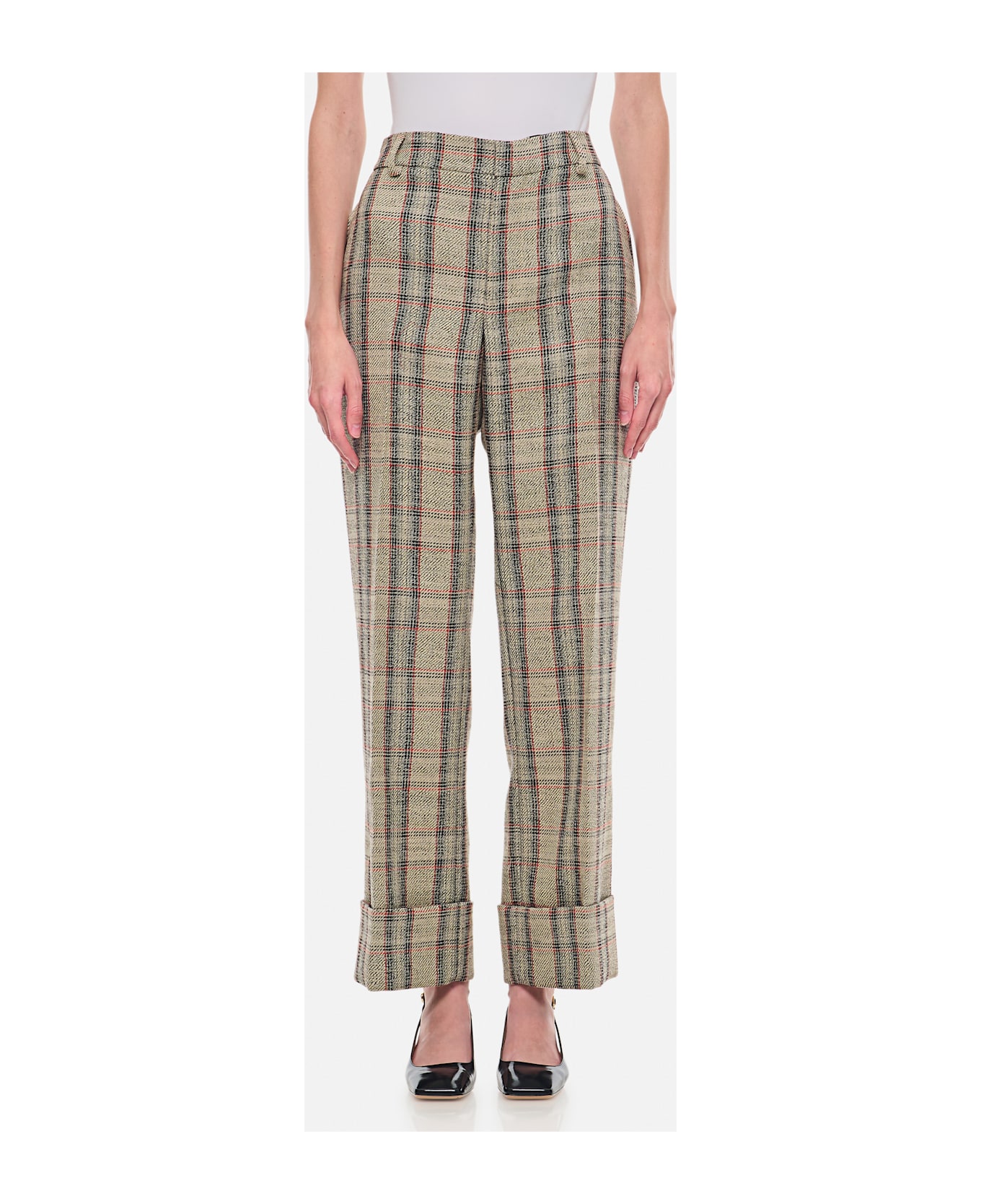 Durazzi Milano Checked Tailored Pants - MultiColour