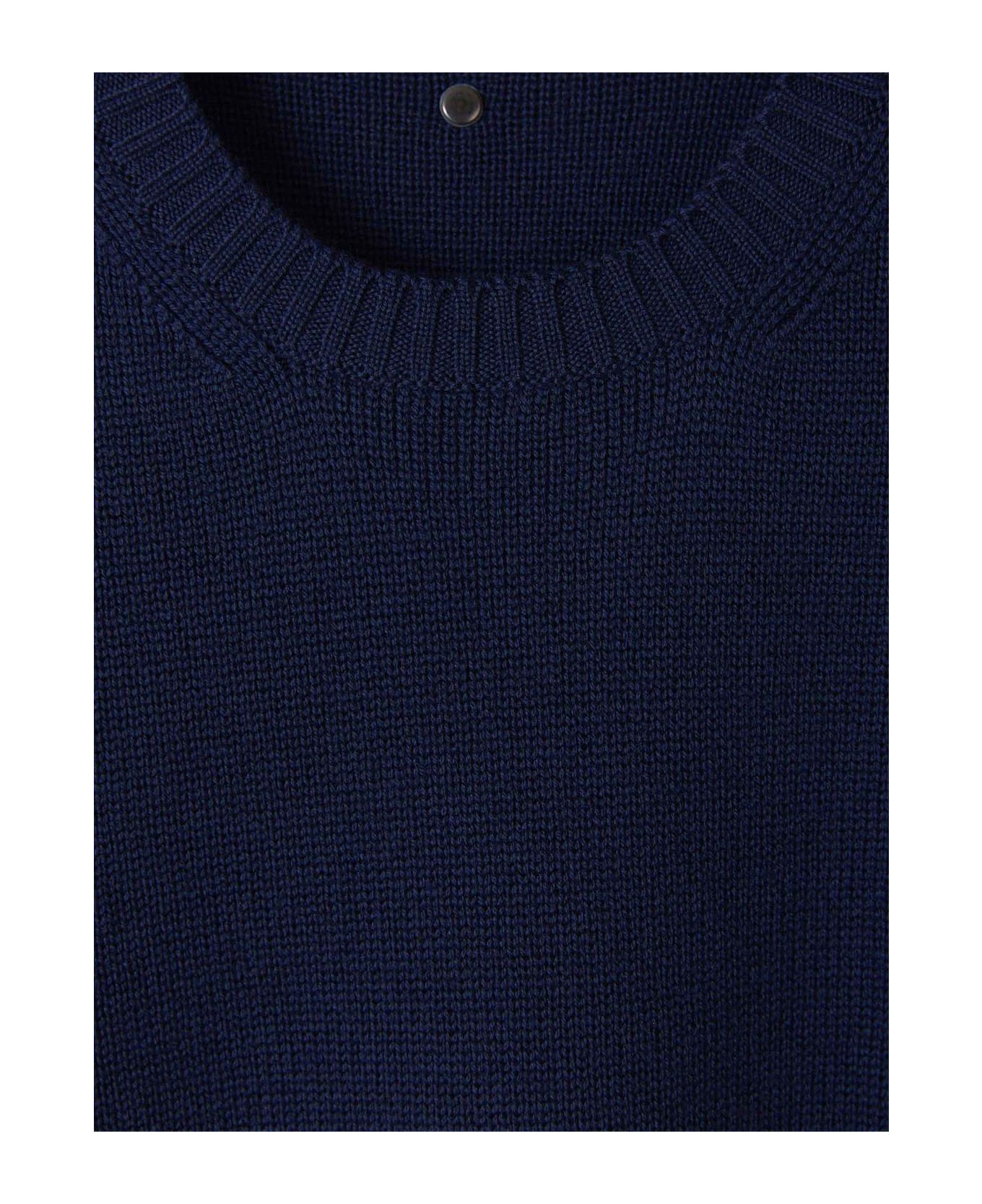 Etro Logo Detailed Crewneck Jumper - Blu