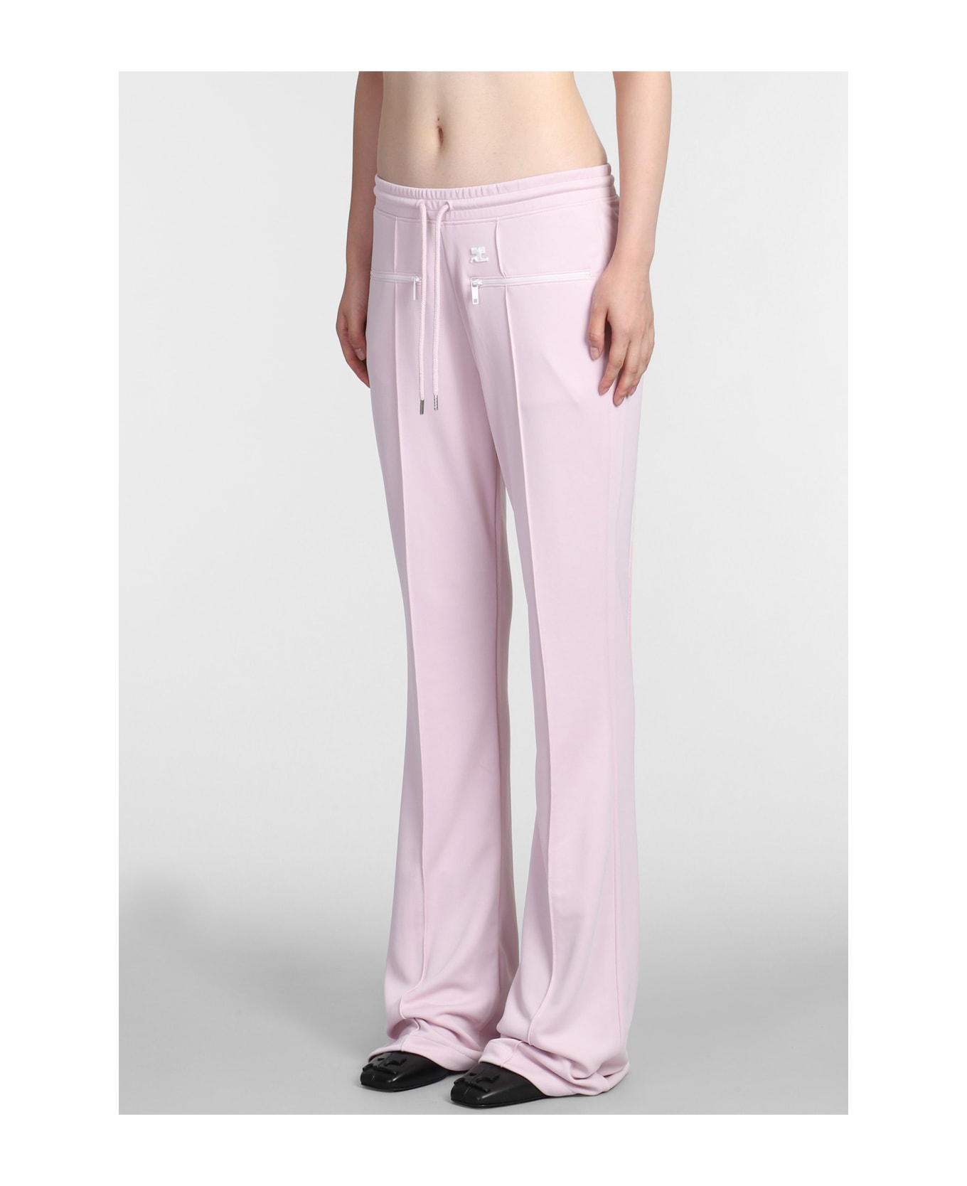 Courrèges Pants In Rose-pink Cotton - rose-pink ボトムス