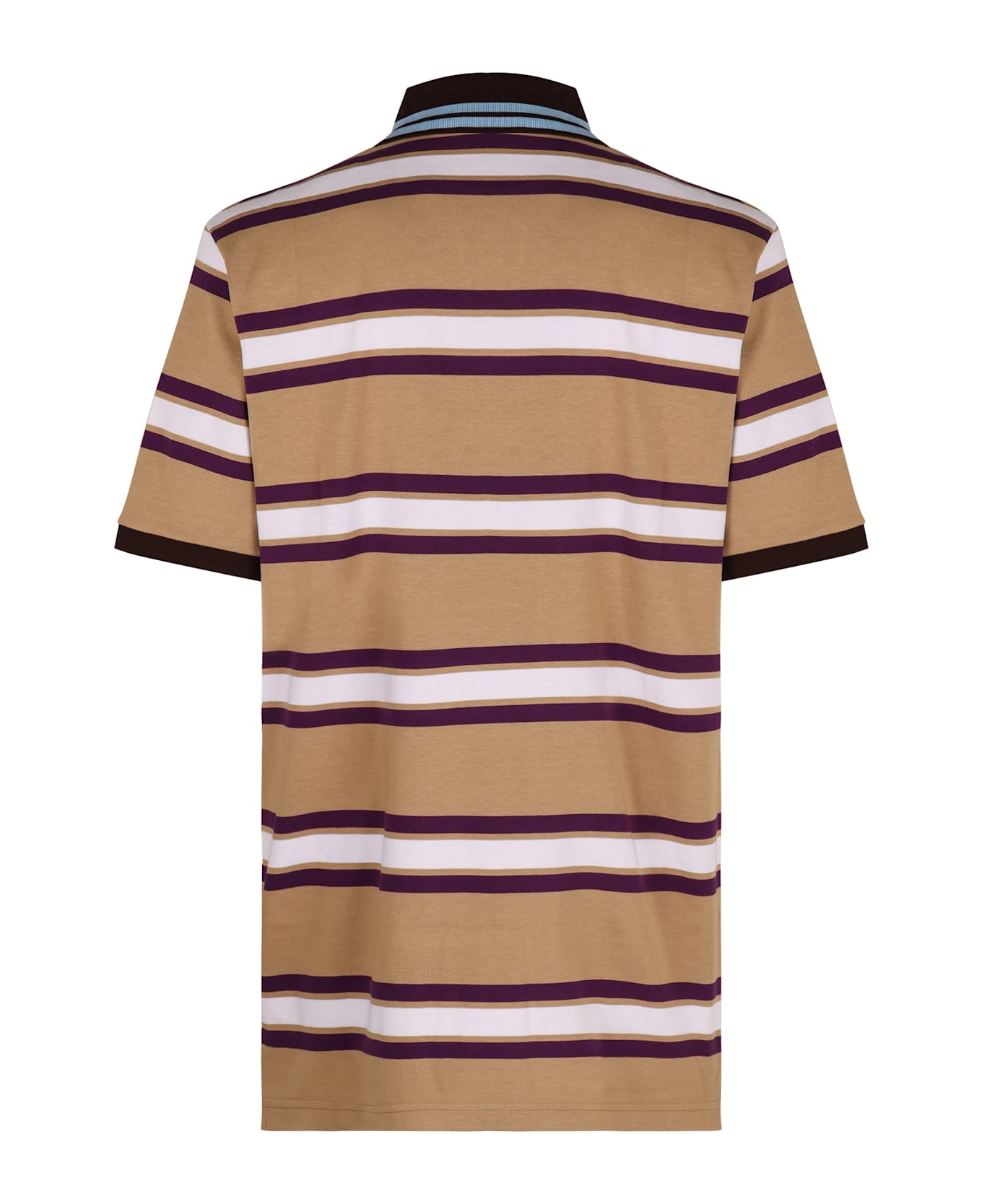 Gucci Striped Cotton Polo Shirt - Beige