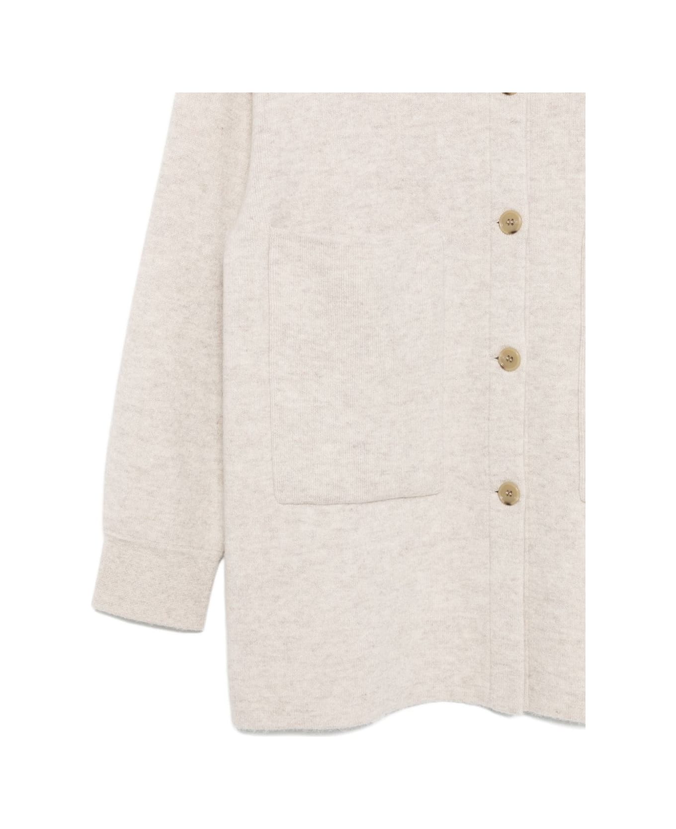 Lisa Yang Beige Long-sleeved Cardigan Sweater - Beige