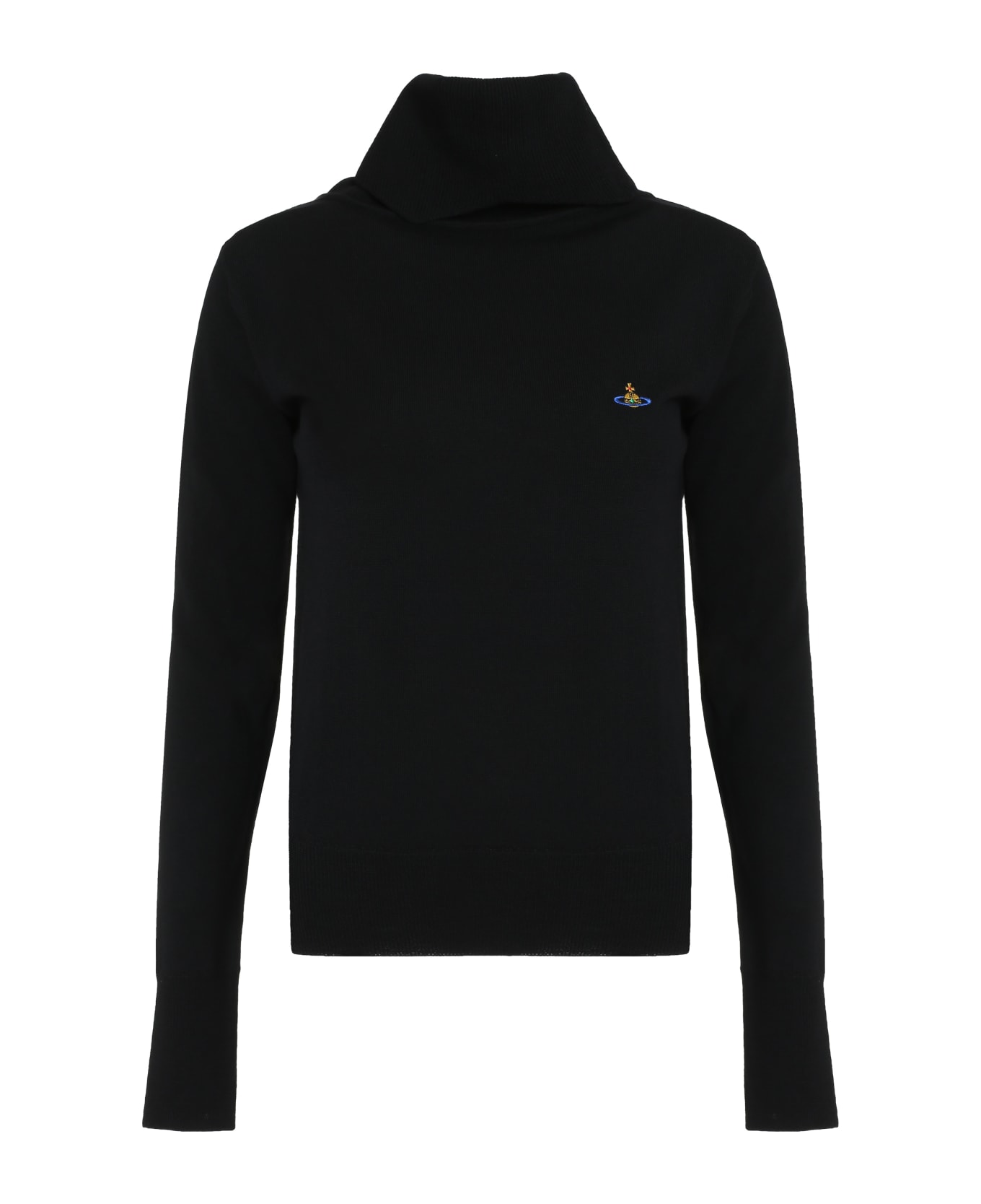Vivienne Westwood Giulia Virgin-wool Turtleneck Sweater - BLACK
