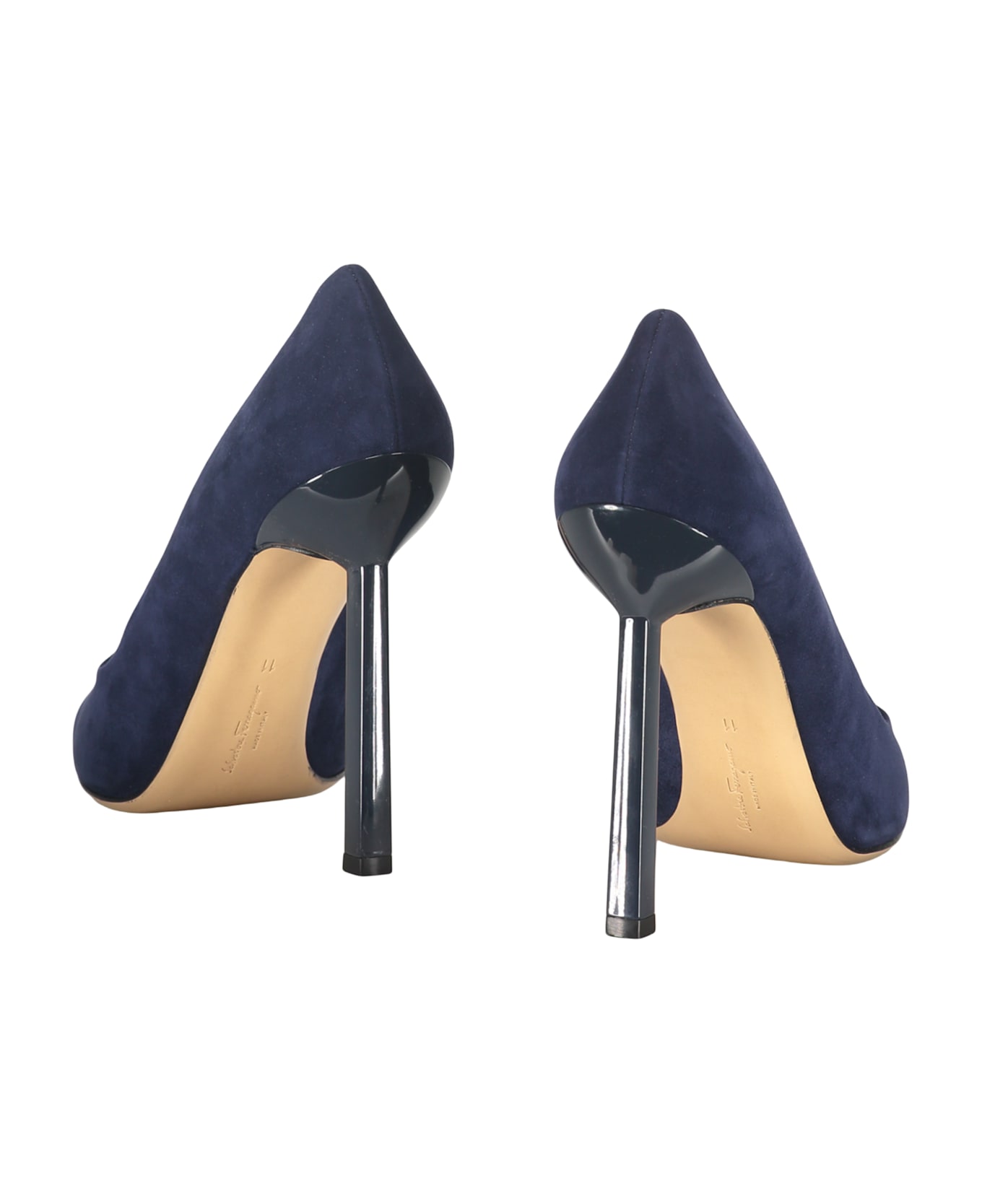 Ferragamo Suede Pumps - blue