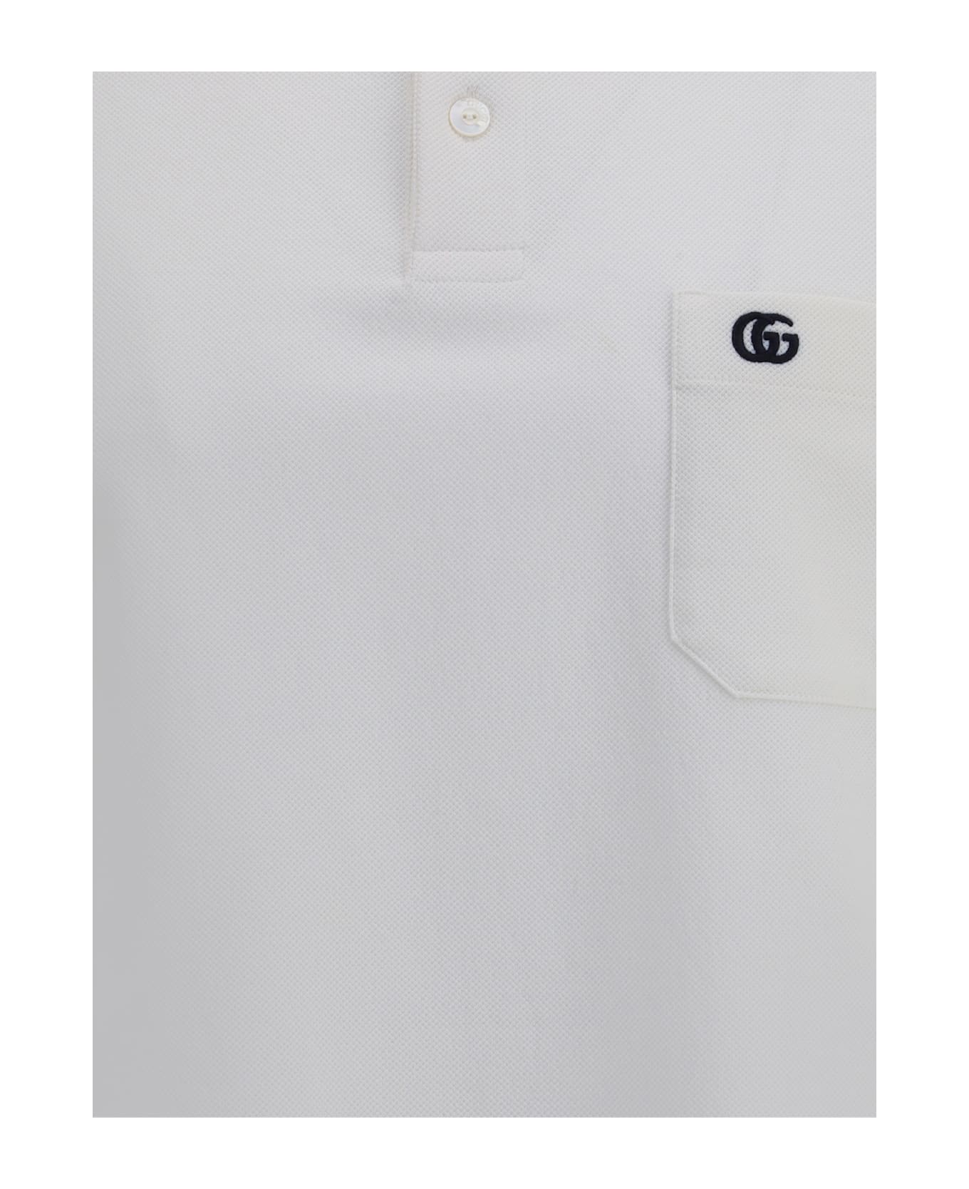 Gucci Logoed Polo Shirt - White