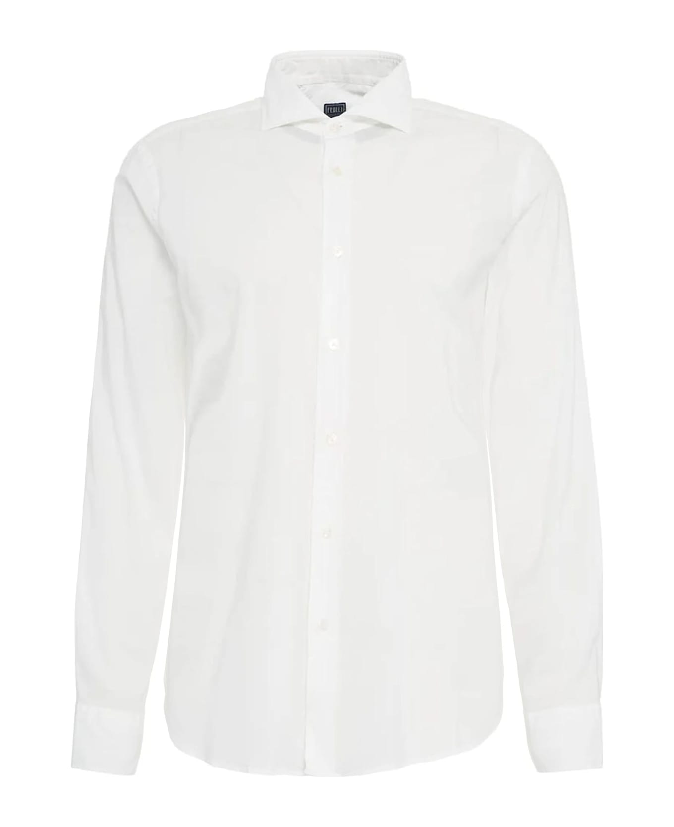 Fedeli White Cotton Blend Shirt - WHITE