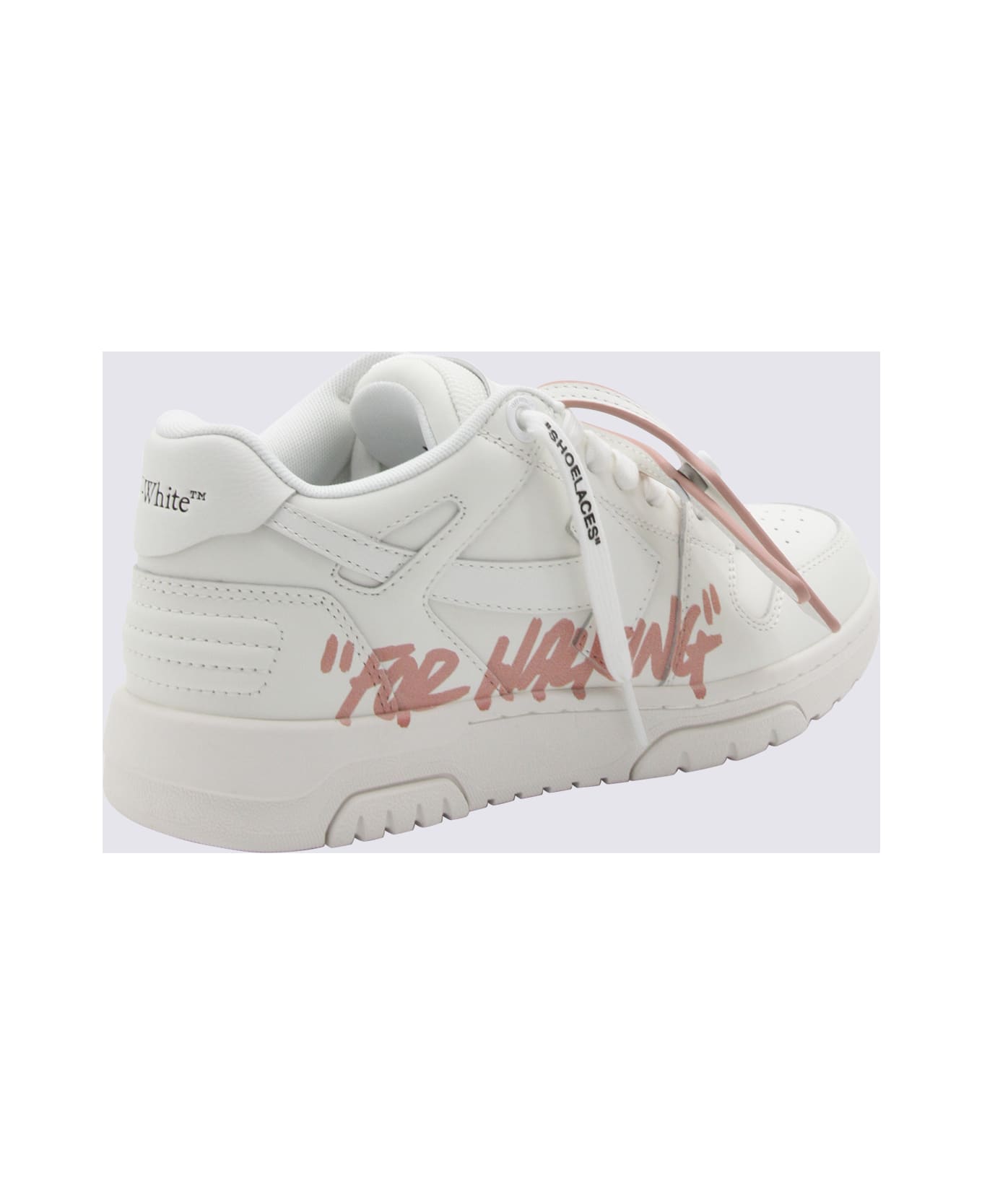 Off-White White And Pink Leather Out Of Office Sneakers - White スニーカー