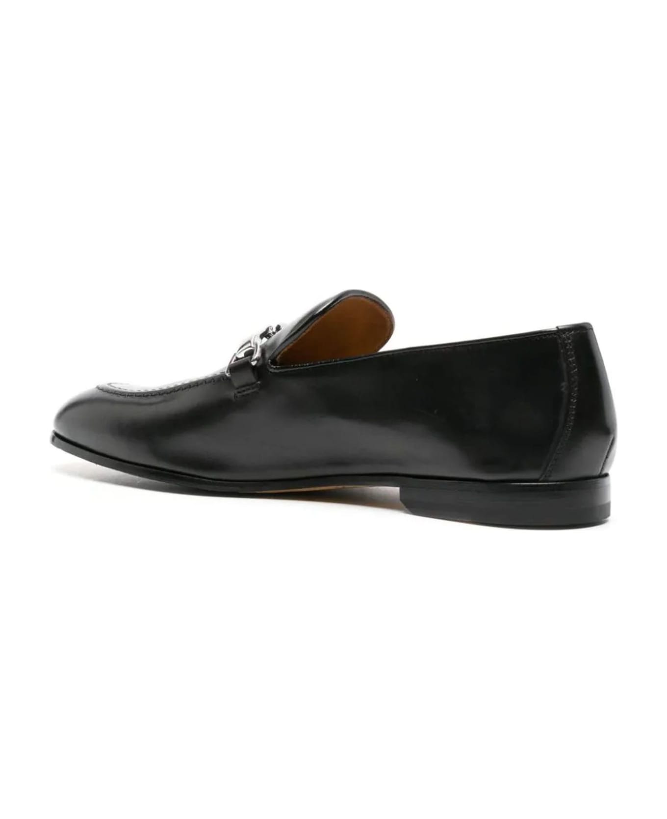 Doucal's Black Leather Loafer - Nero