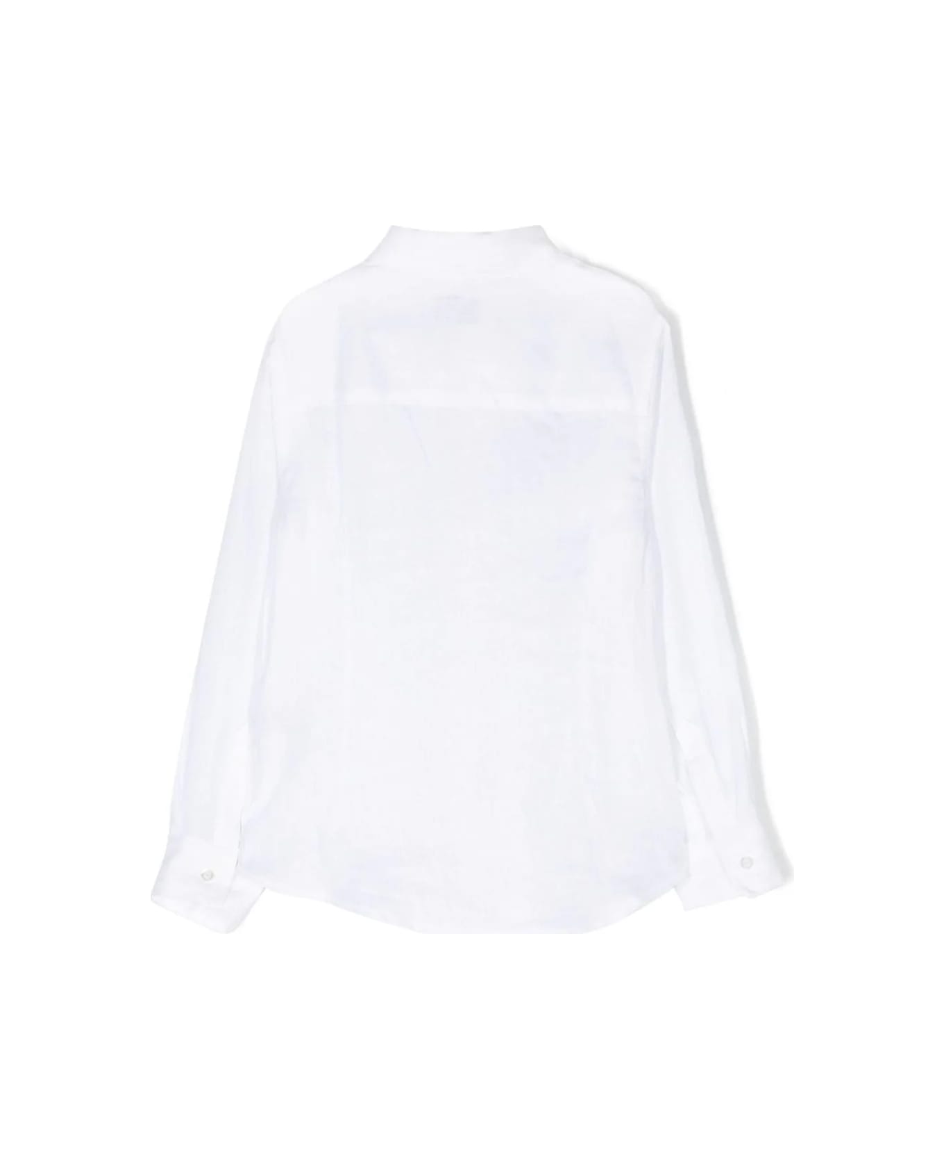 Fay White Linen Shirt - White シャツ