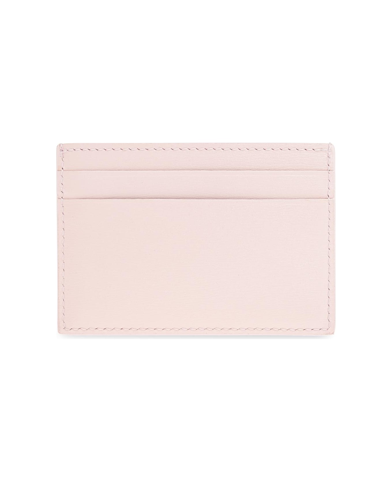 Alexander McQueen Leather Card Case - ROSE/SILVER