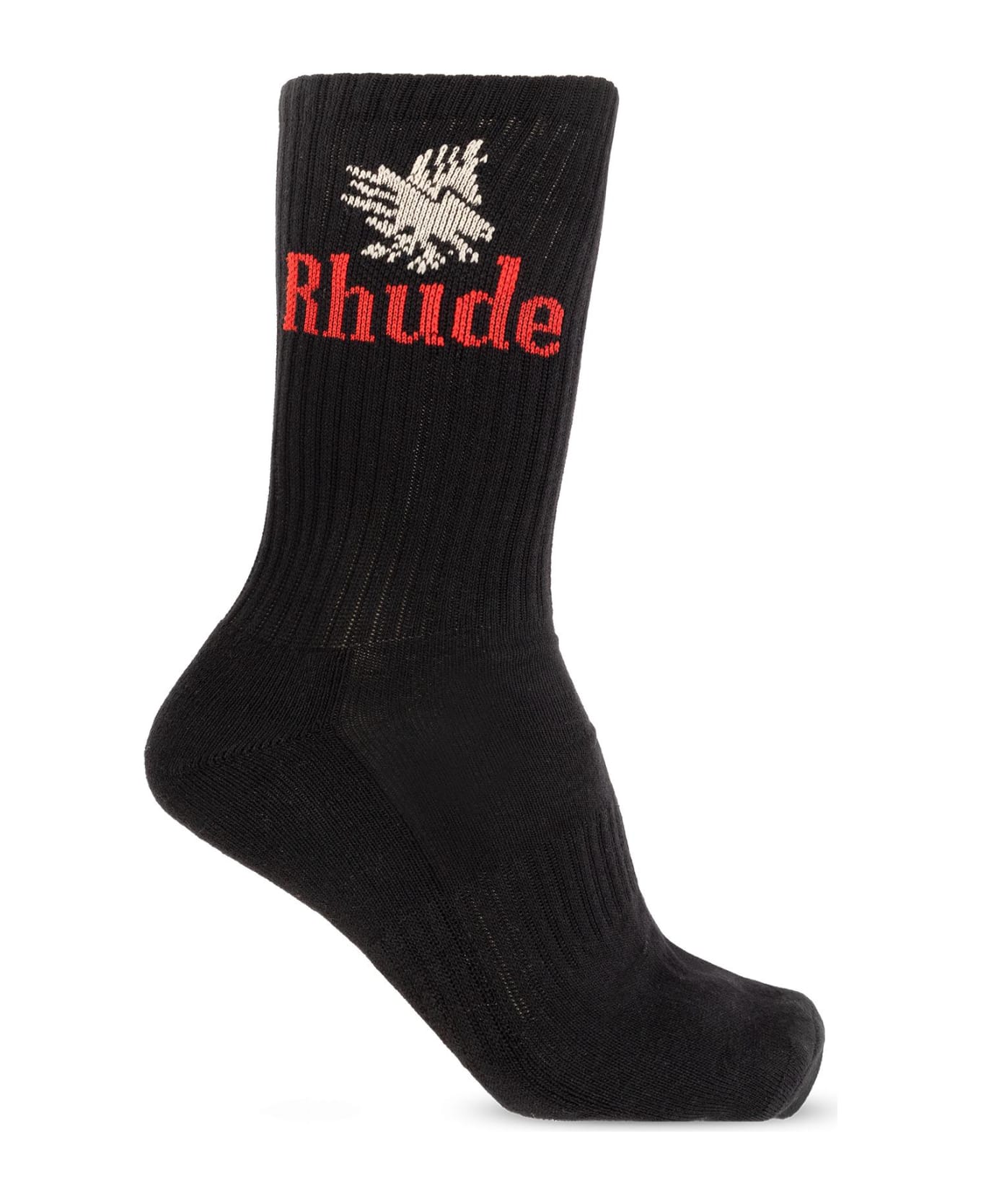 Rhude Socks With Logo - Black 靴下